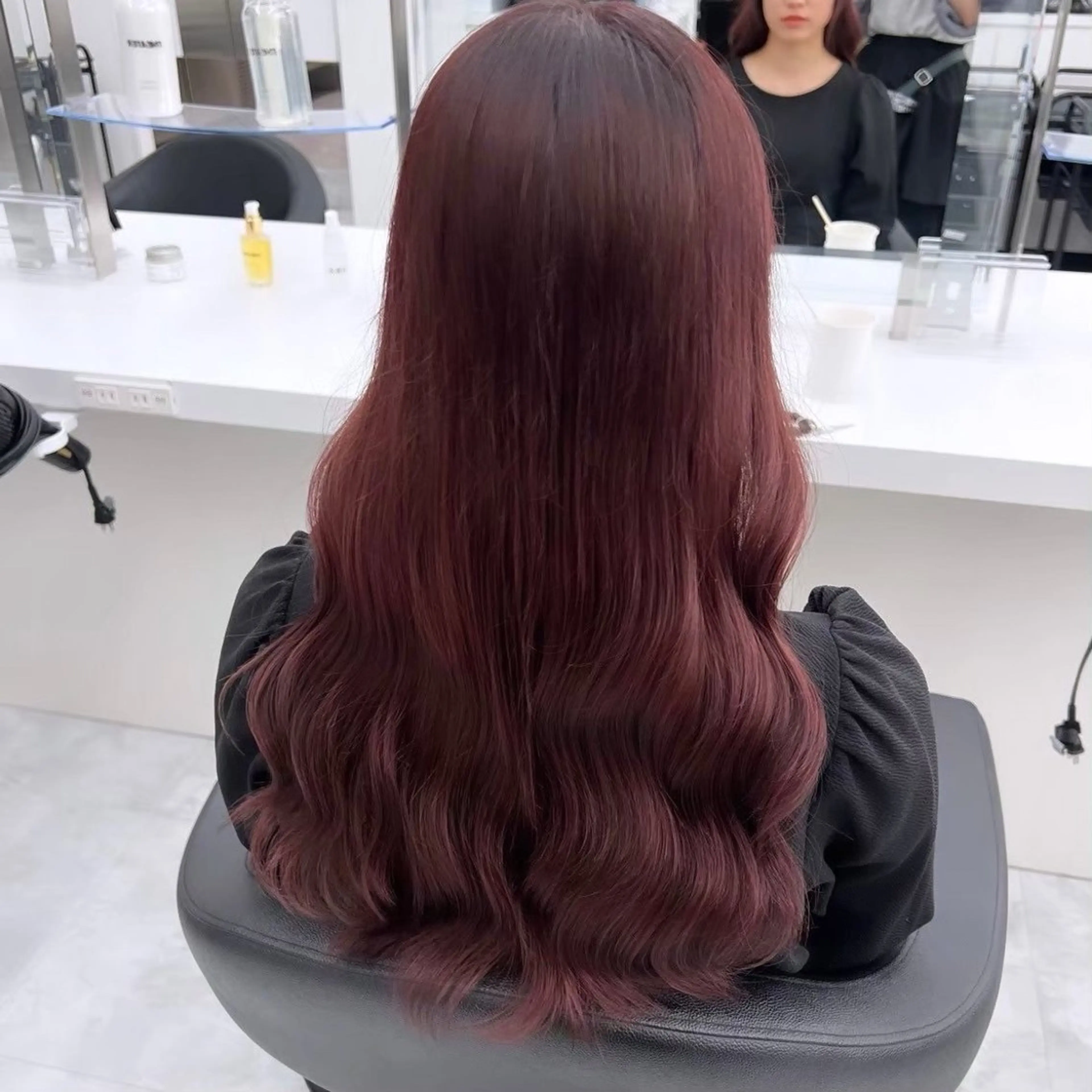 ロング カラー mina/暖色カラー 🥀韓国カット🥀のヘアスタイル