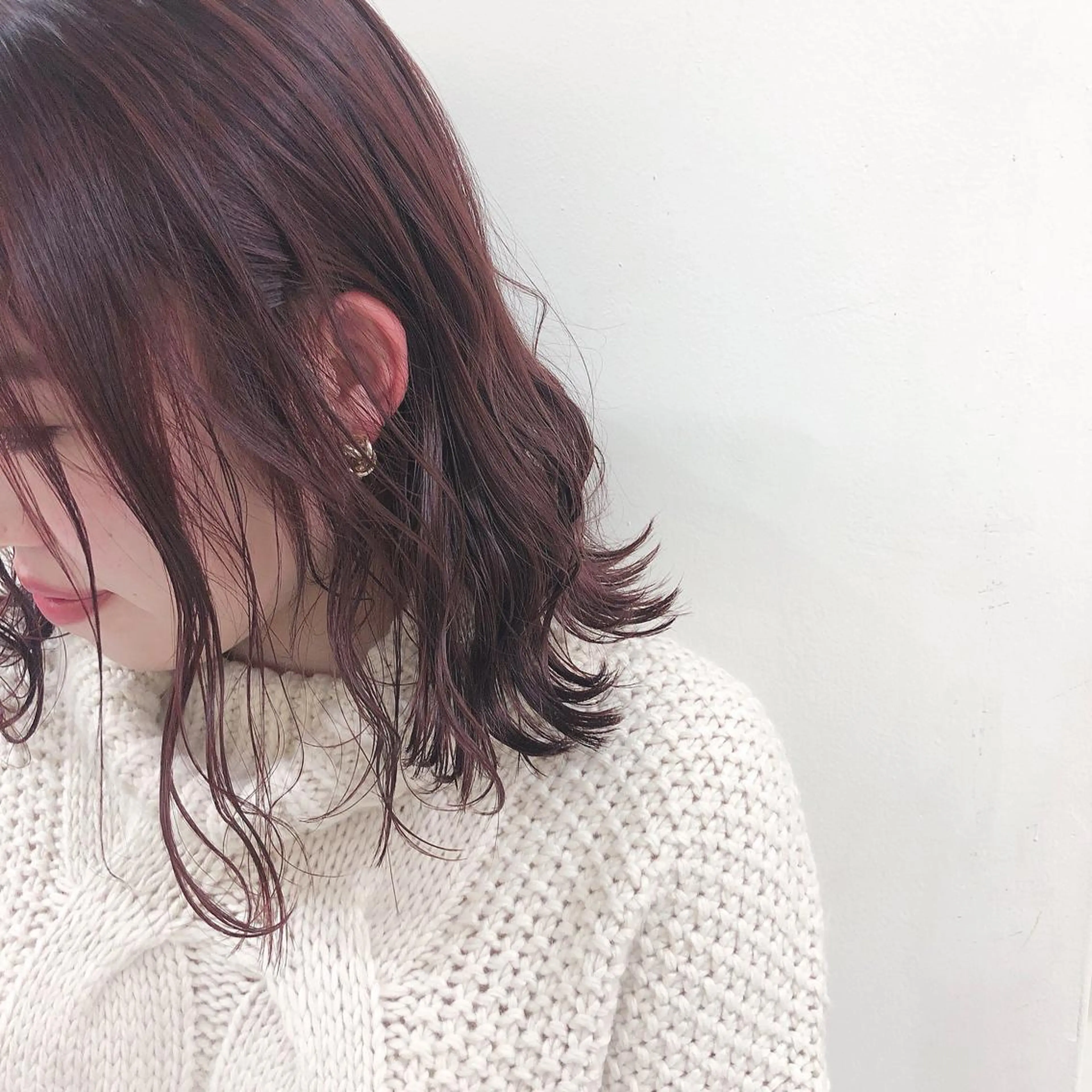 ミディアム カラー カット ボブ/パーマ 古家 佑真のヘアスタイル