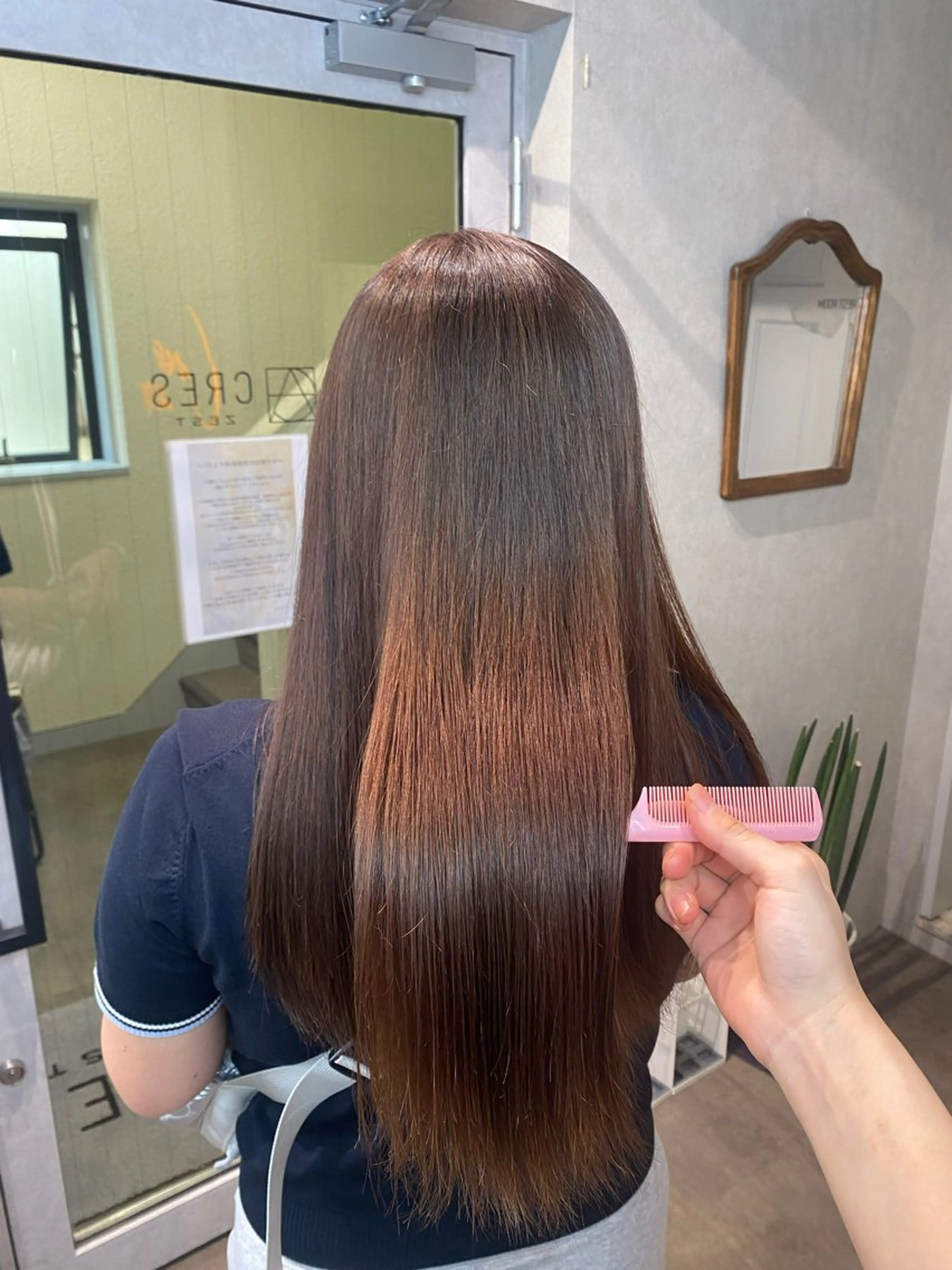 ロング カラー ブラウンカラー ヘアカラー トリートメント 透明感カラー💖 耳ツボ💎まりなのヘアスタイル