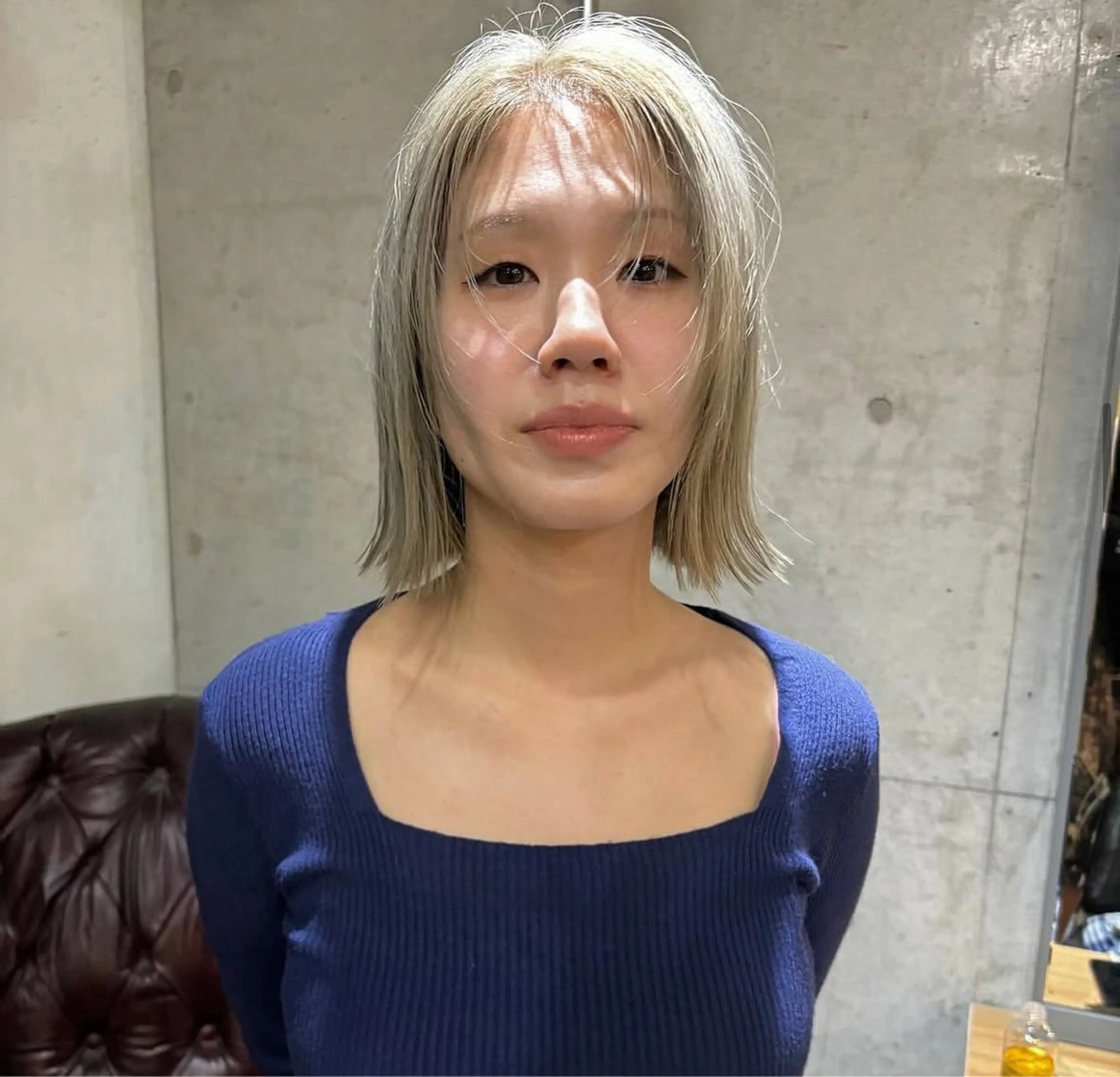 ミディアム カラー パーマ ヘアアレンジ メンズ キッズ ヘアカラー デザインパーマ ハイライトIkumiのヘアスタイル