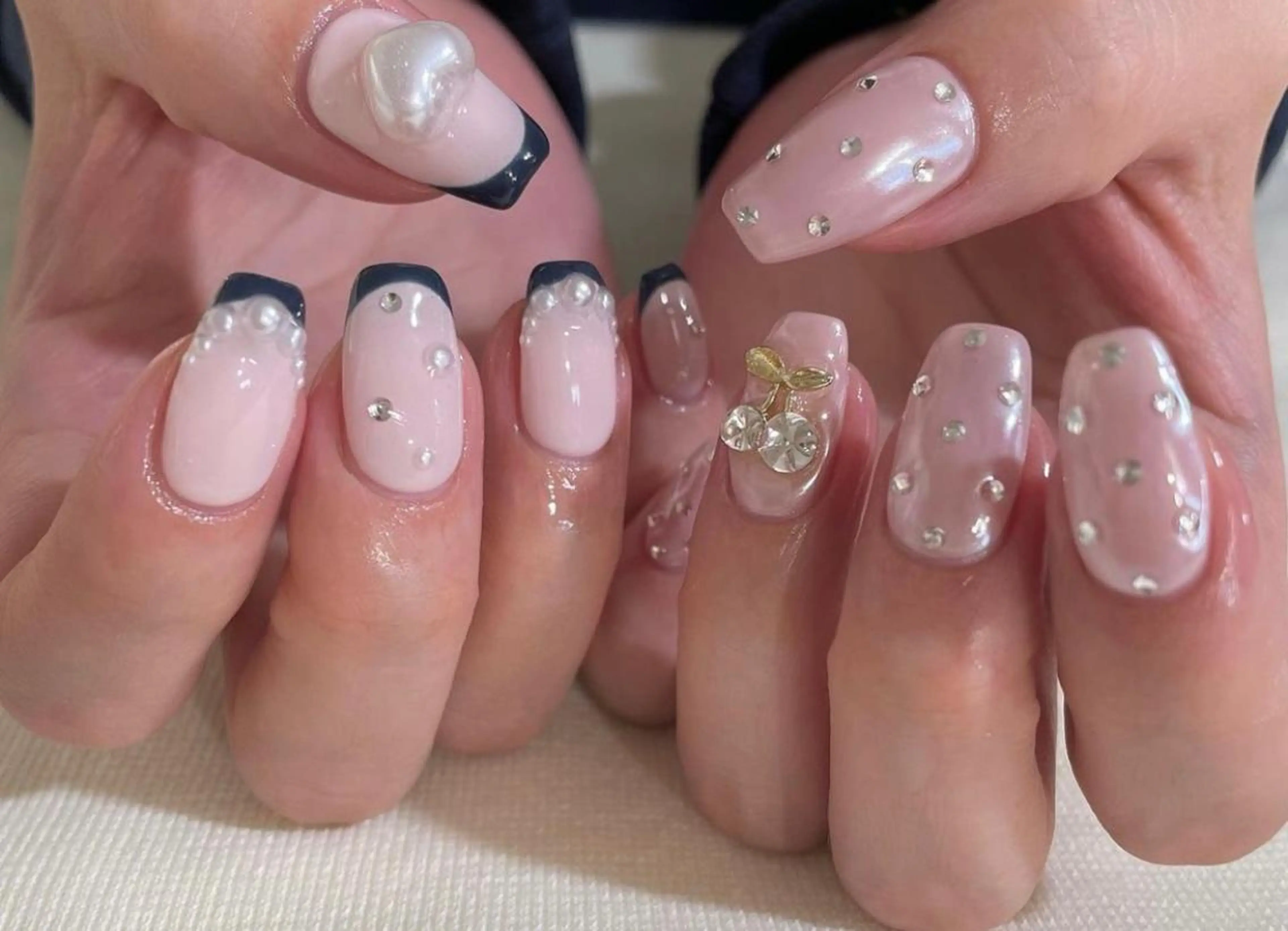 ネイル アイブロウ 眉カラー 眉毛ワックス脱毛 桜ネイル クリアネイル 長さ出し ハンドネイル Moana Nail 長さだし専門店のネイルデザイン