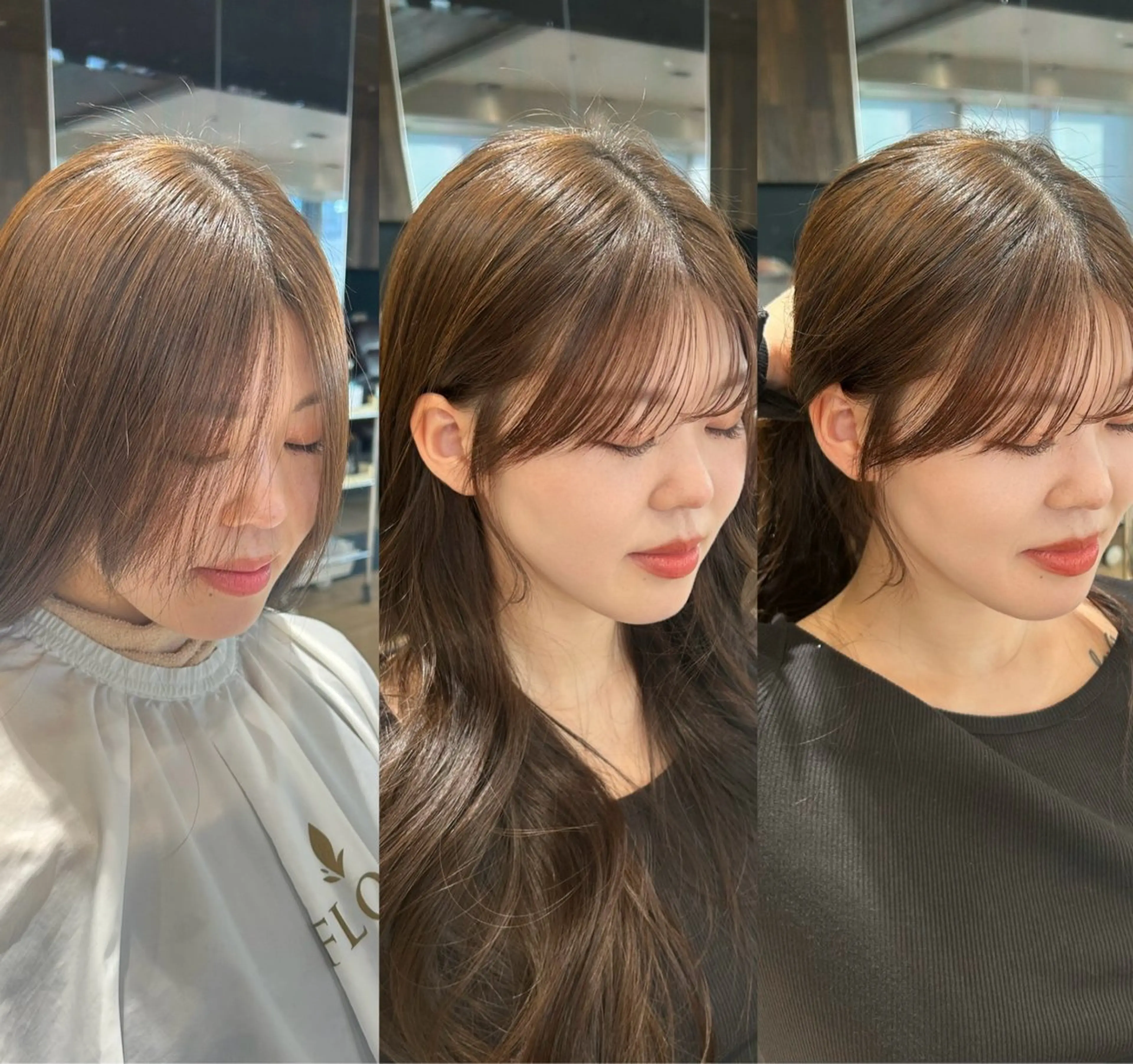 セミロング カット ヘアカラー トリートメント ✂︎大竹美侑／レイヤ ー／顔まわりカットのヘアスタイル