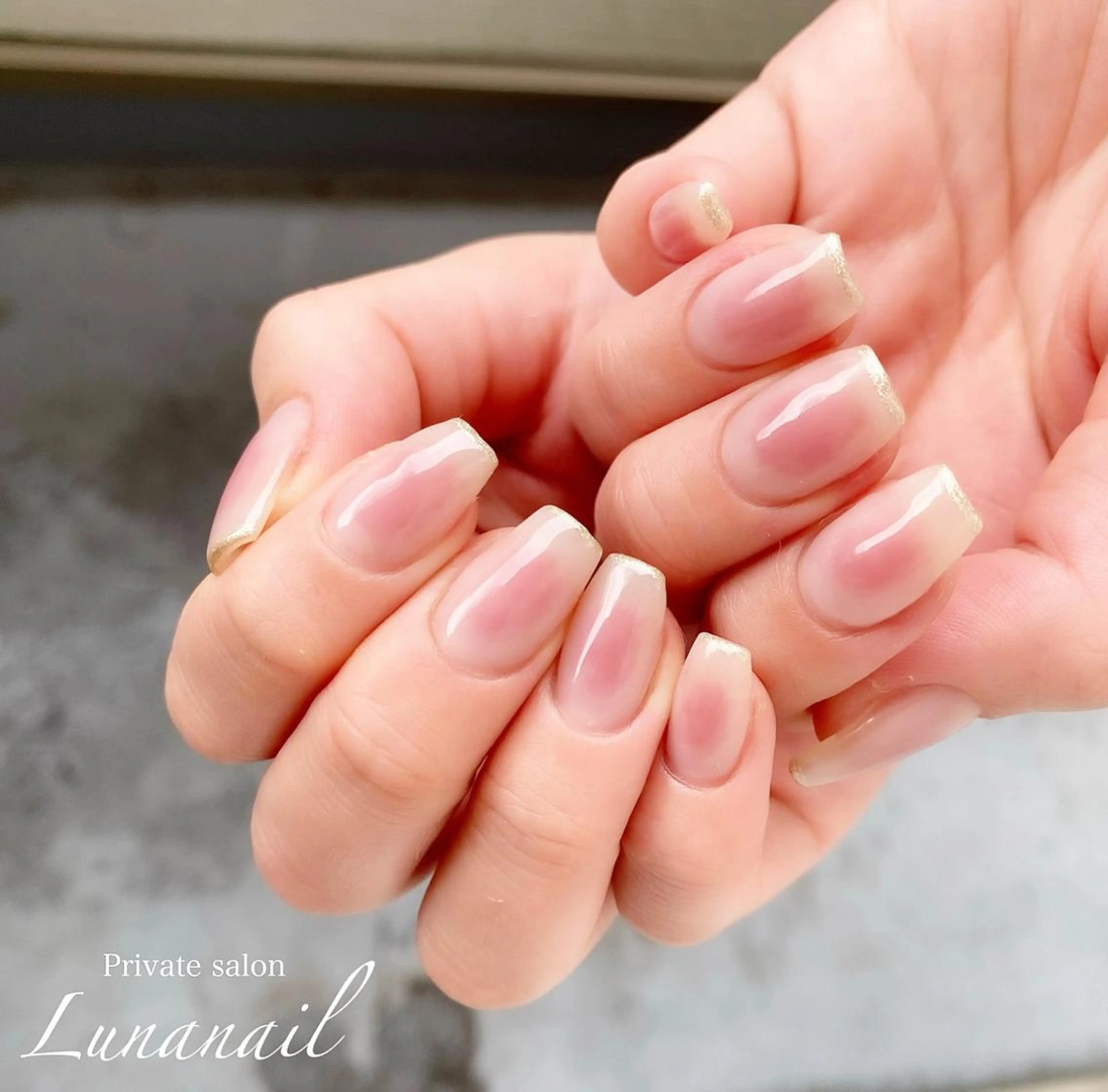 ネイル チークネイル Lunanail Reiのネイルデザイン