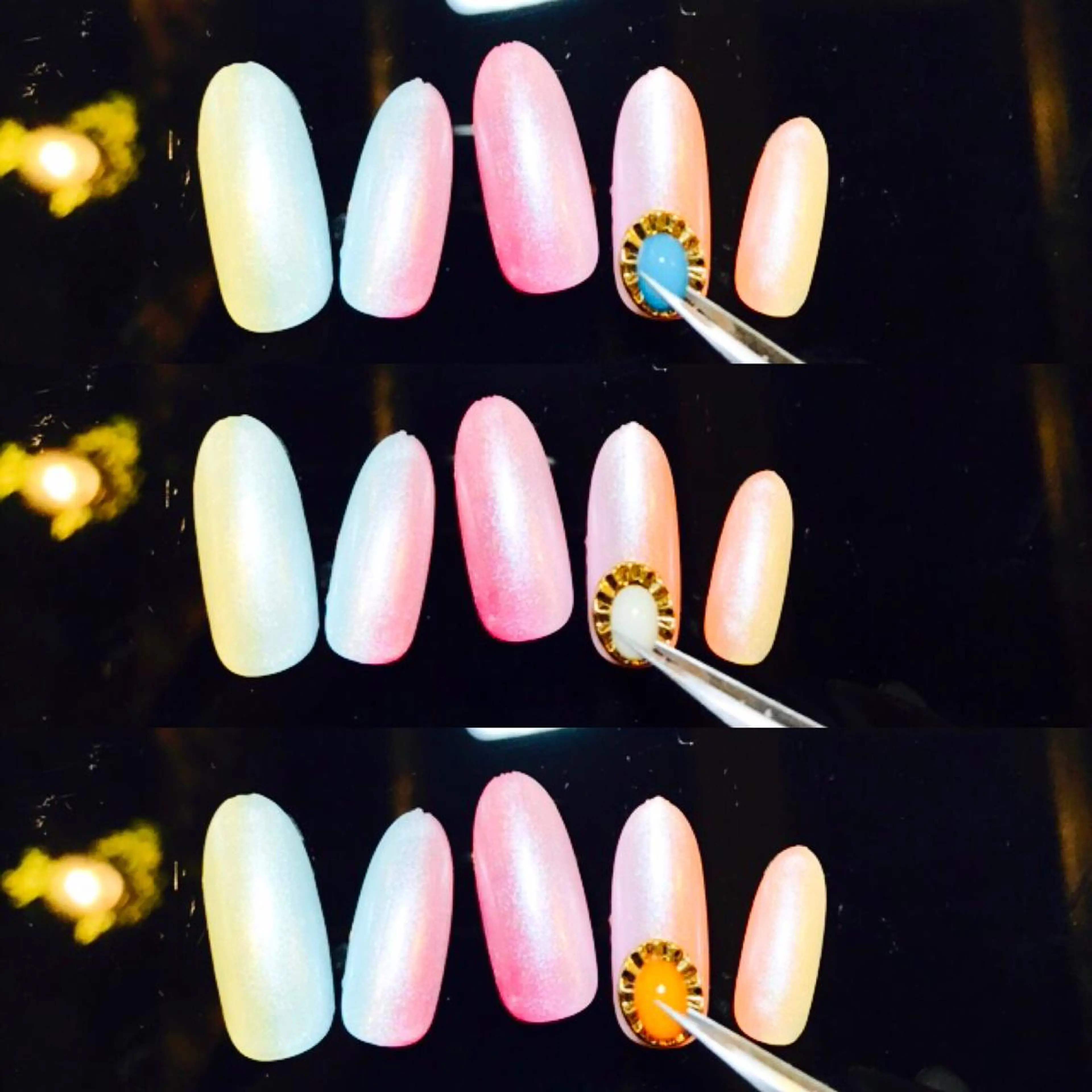 ネイル グラデーション ストーンネイル NAIL'S MODAのネイルデザイン