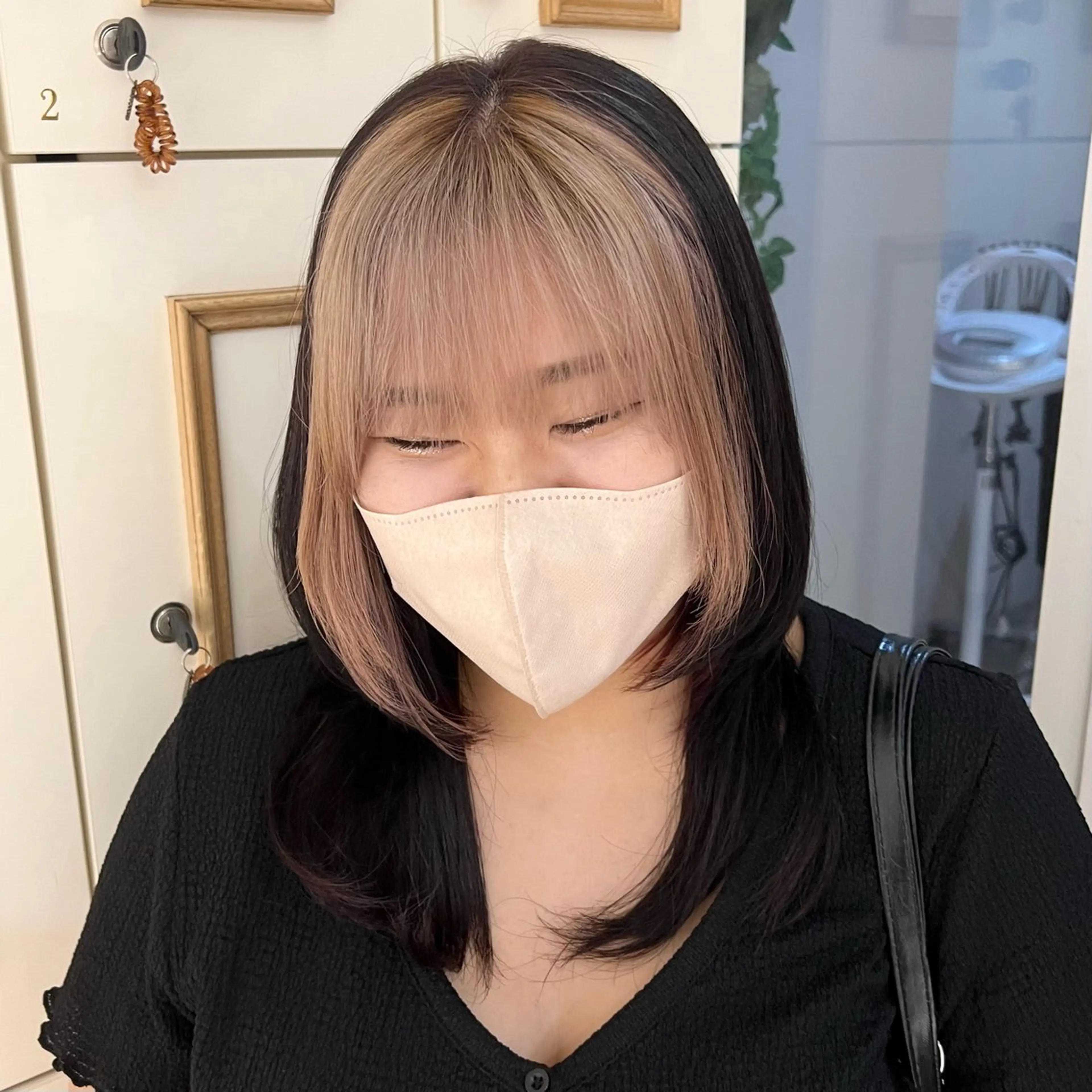 セミロング カラー ヘアカラー ୨୧color୨୧ ちひろのヘアスタイル