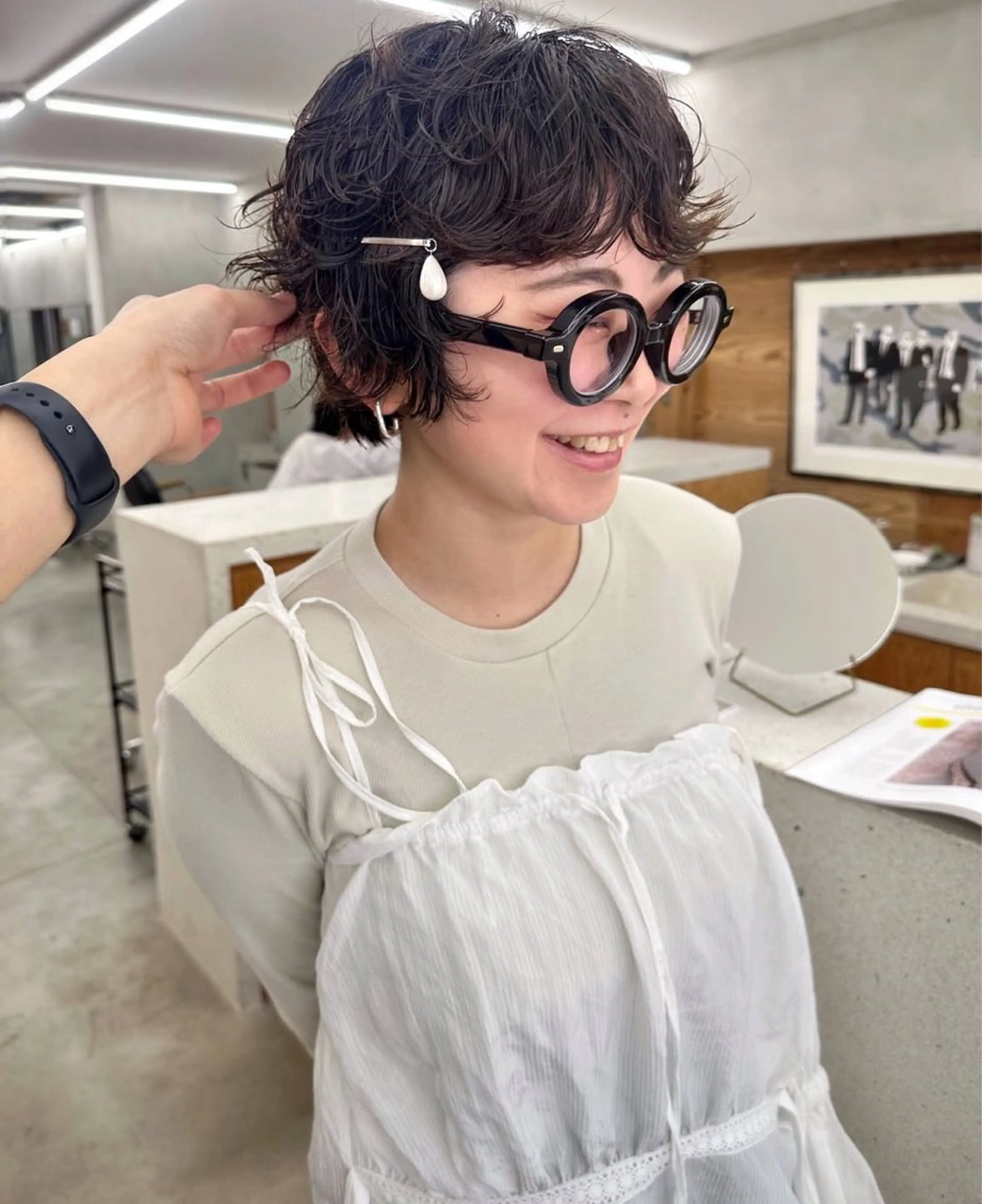 ショート カラー パーマ カット ヘアカラー パーマ 榛地 渉馬のヘアスタイル