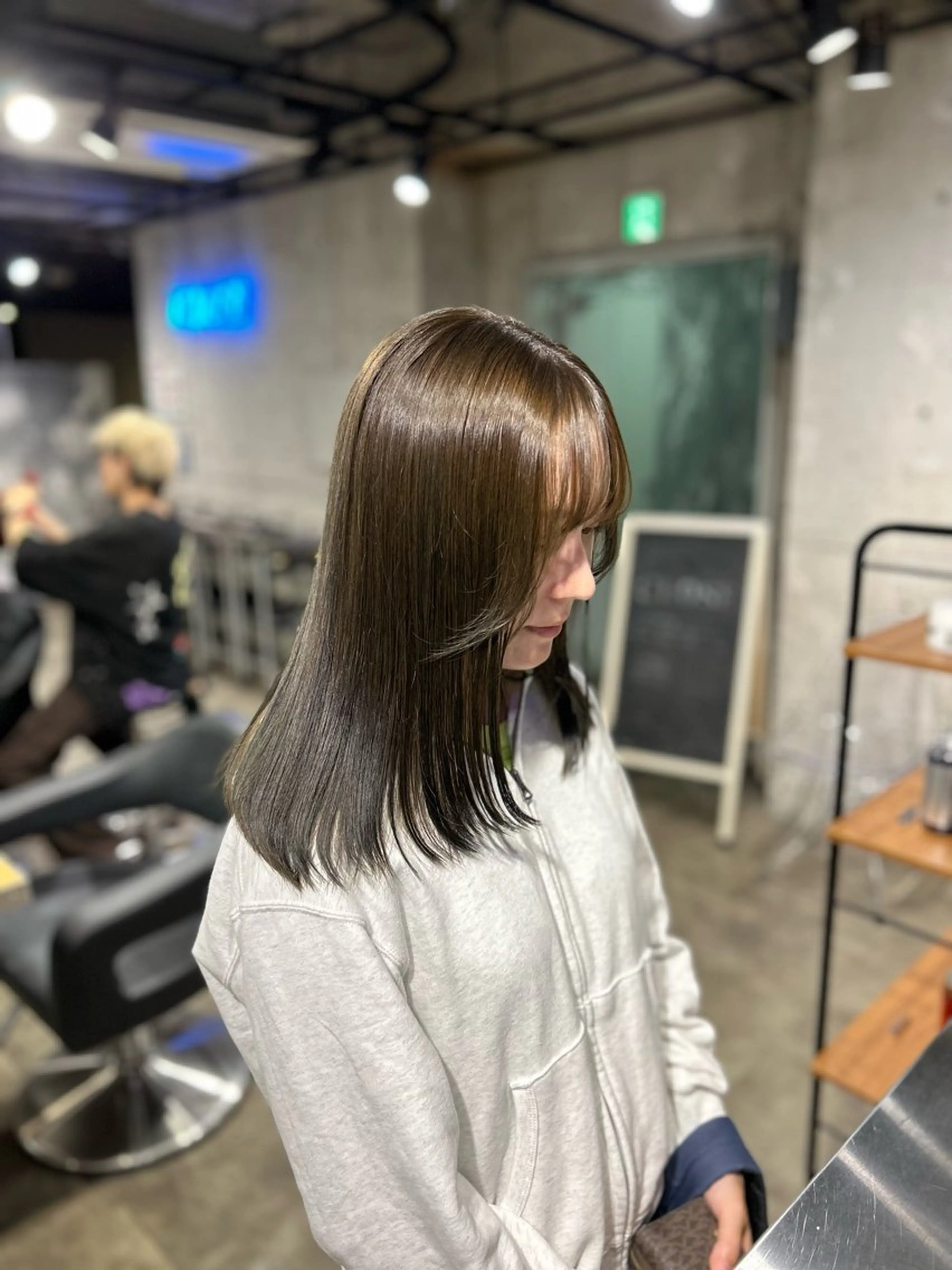 ロング カラー カット ヘアカラー トリートメント ヘアセット I'S.横浜所属・赤み消しカラー 🍀JUNKIのヘアスタイル