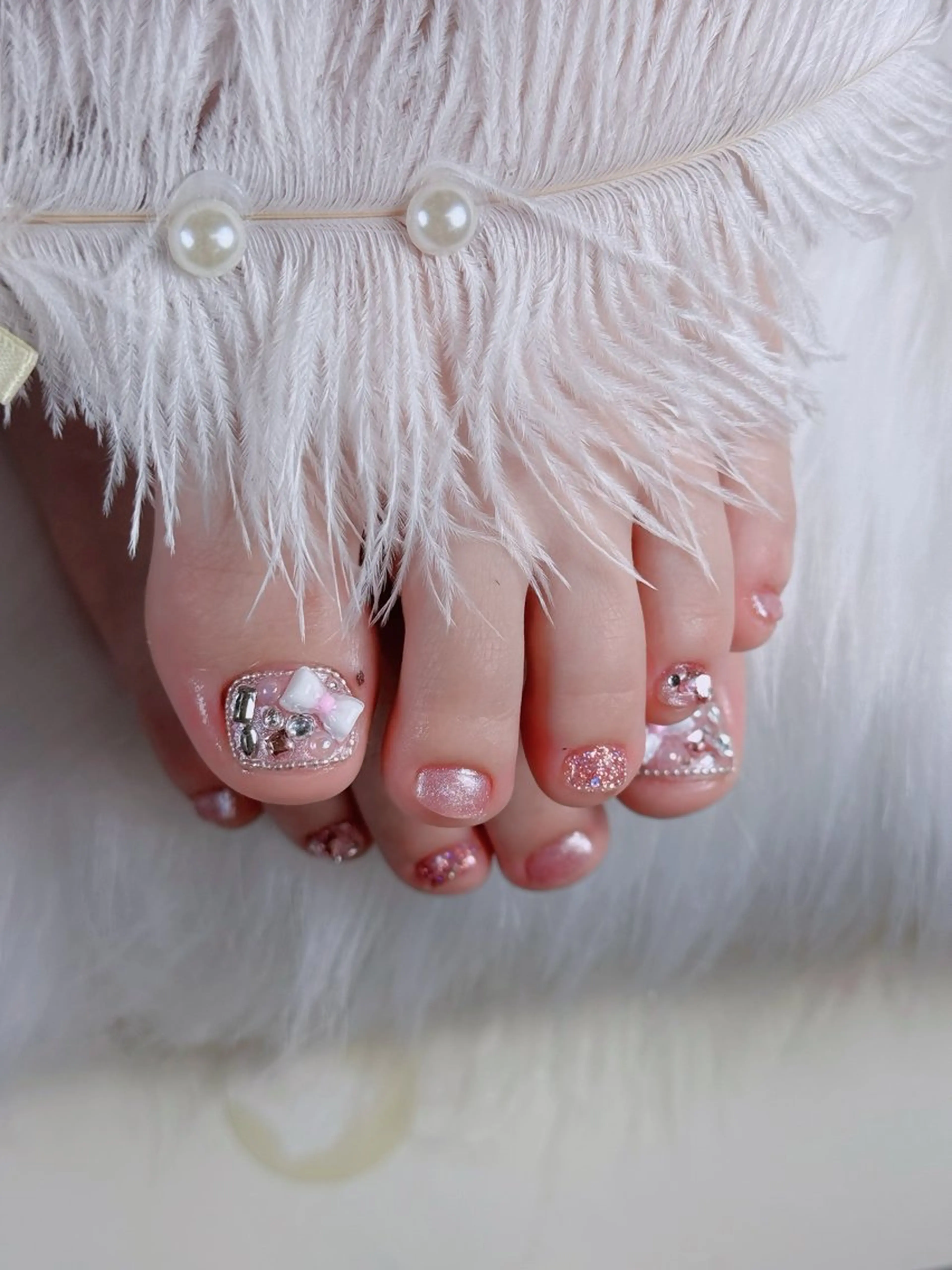 ネイル オーロラネイル チークネイル フットネイル フレンチネイル 韓国ネイル Lumi Nail Salon所属・Lumi Nail 新大久保3‘のネイルデザイン