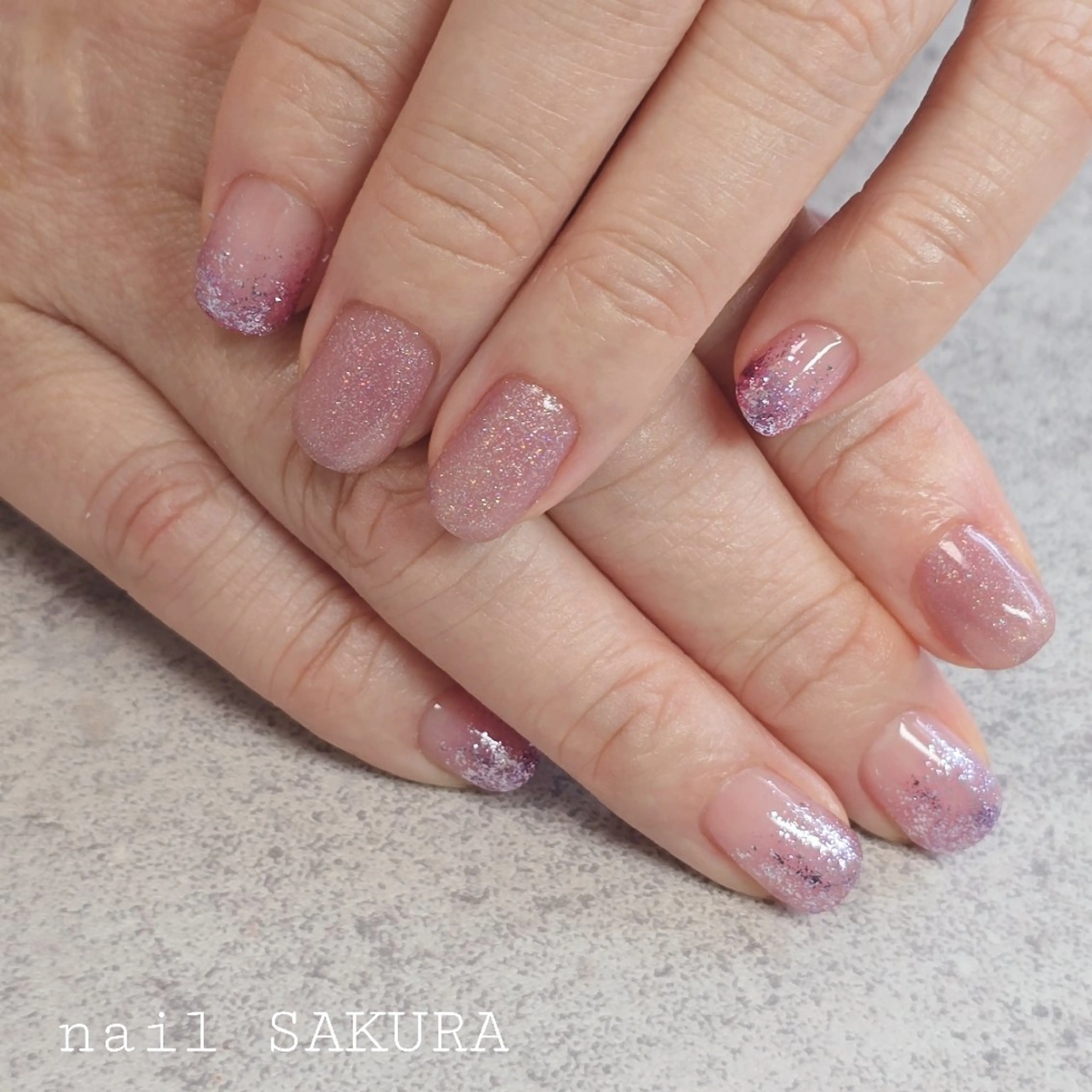 ネイル グラデーション ワンカラーネイル ハンドネイル nailSAKURA 🌸爪の美容室のネイルデザイン
