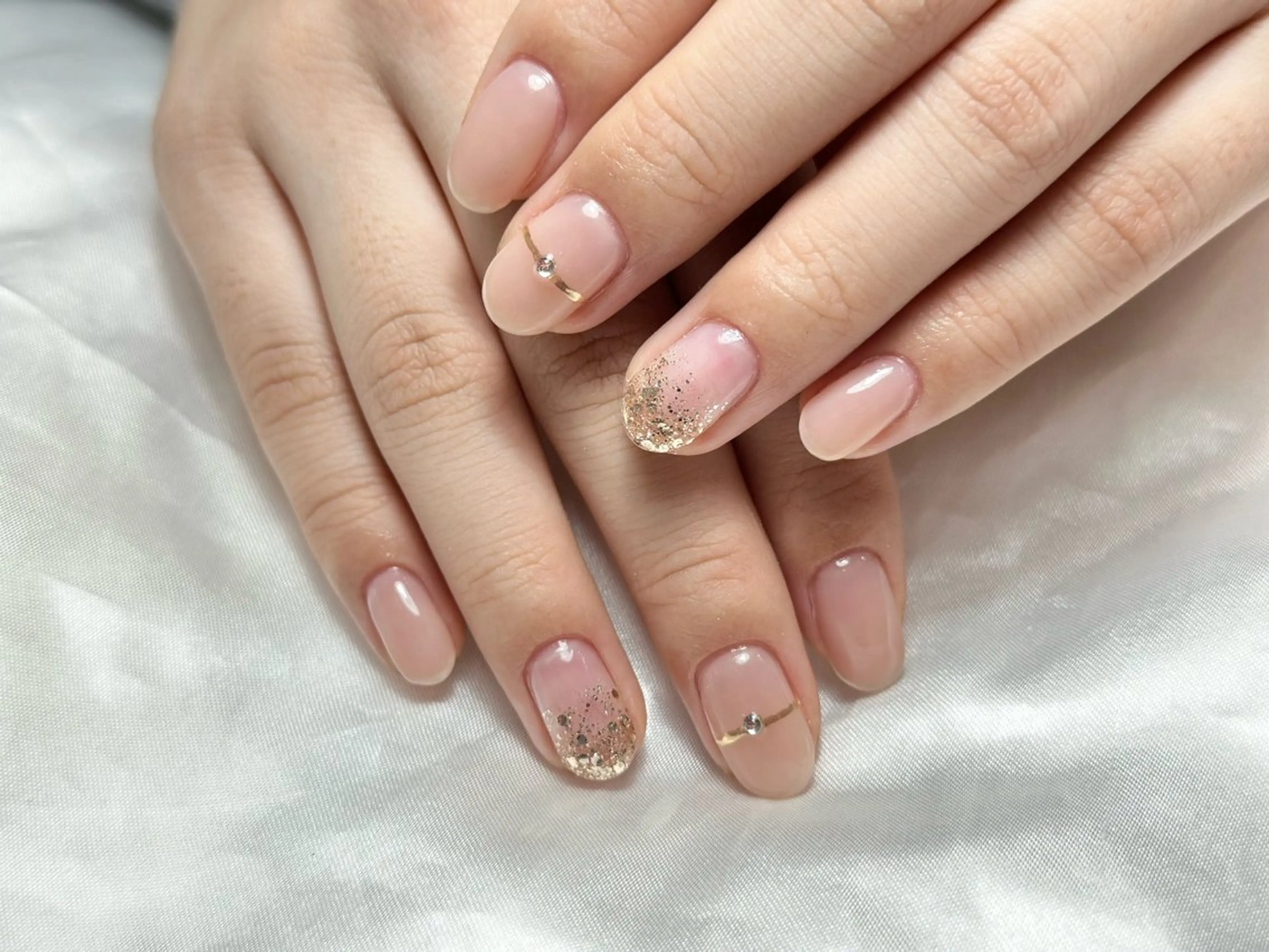 ネイル オフィスネイル シンプルネイル 【パラジェル・フィルイン】Nailsalon　Merci東中野所属・Merci shigaのネイルデザイン