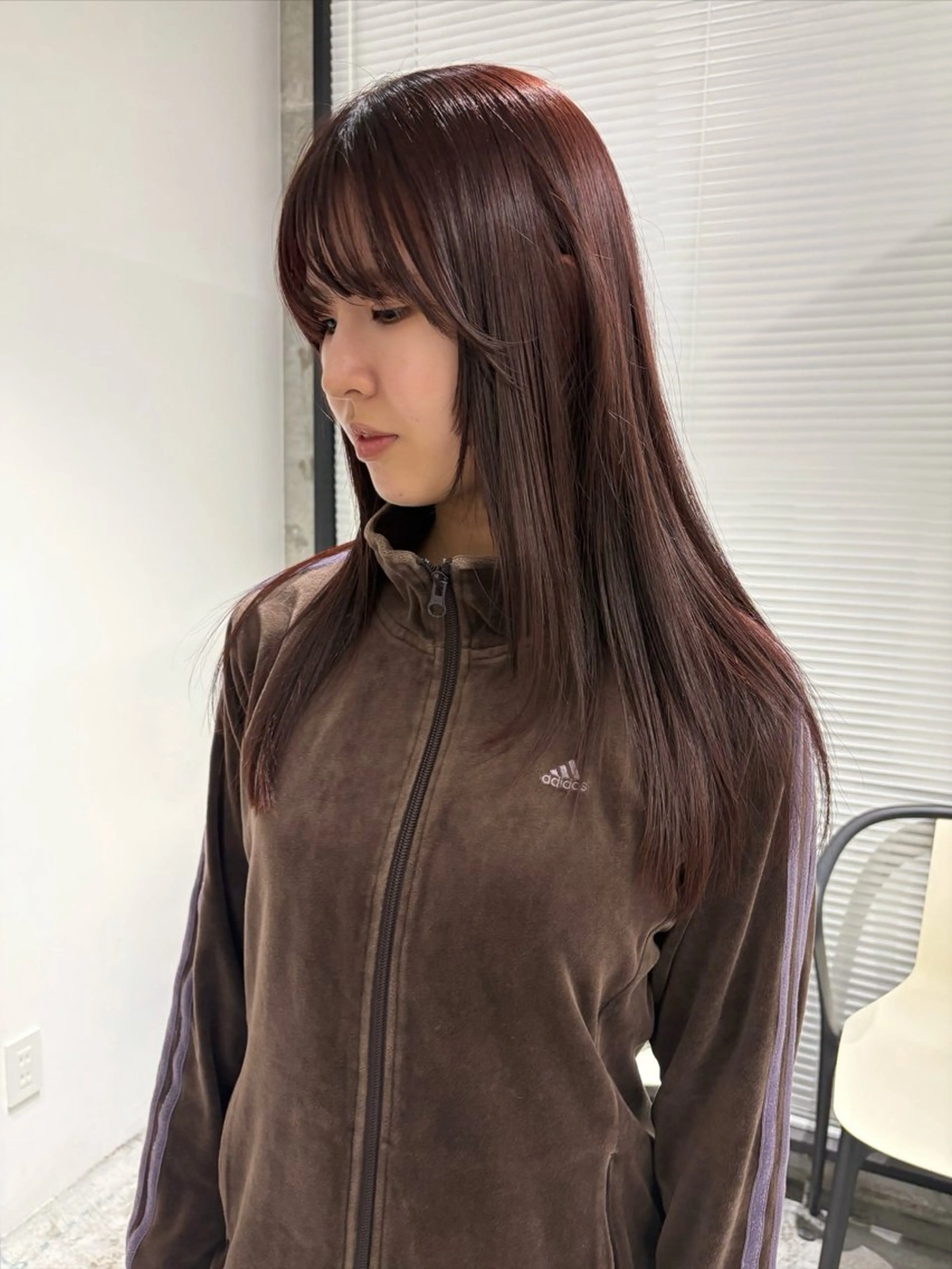 ロング カラー ブラウンカラー 原 菜帆のヘアスタイル