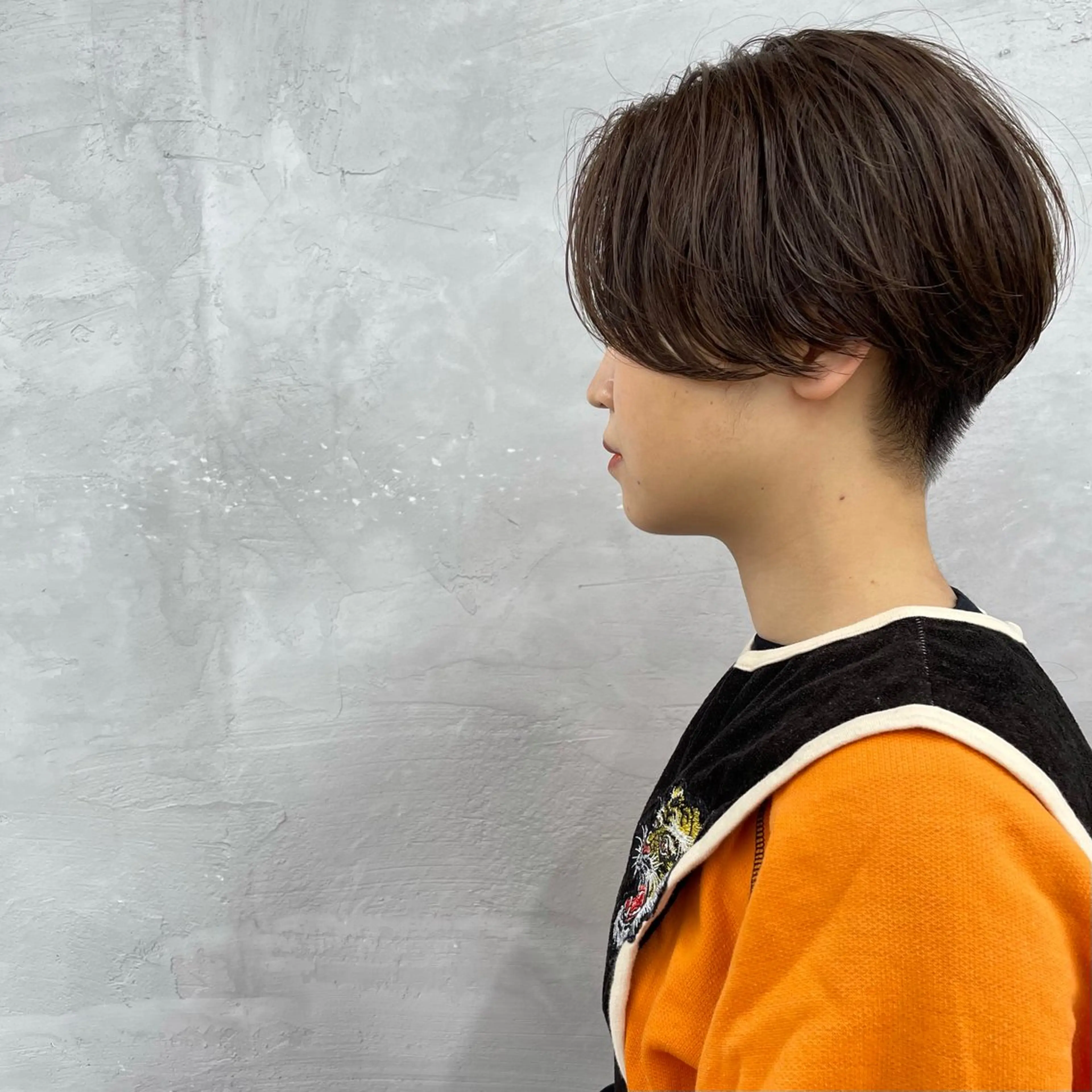 ショート カラー ハンサムショート ブラウンカラー オレンジ オレンジブラウン ショートヘア カット ヘアカラー トリートメント 田畑 智規のヘアスタイル