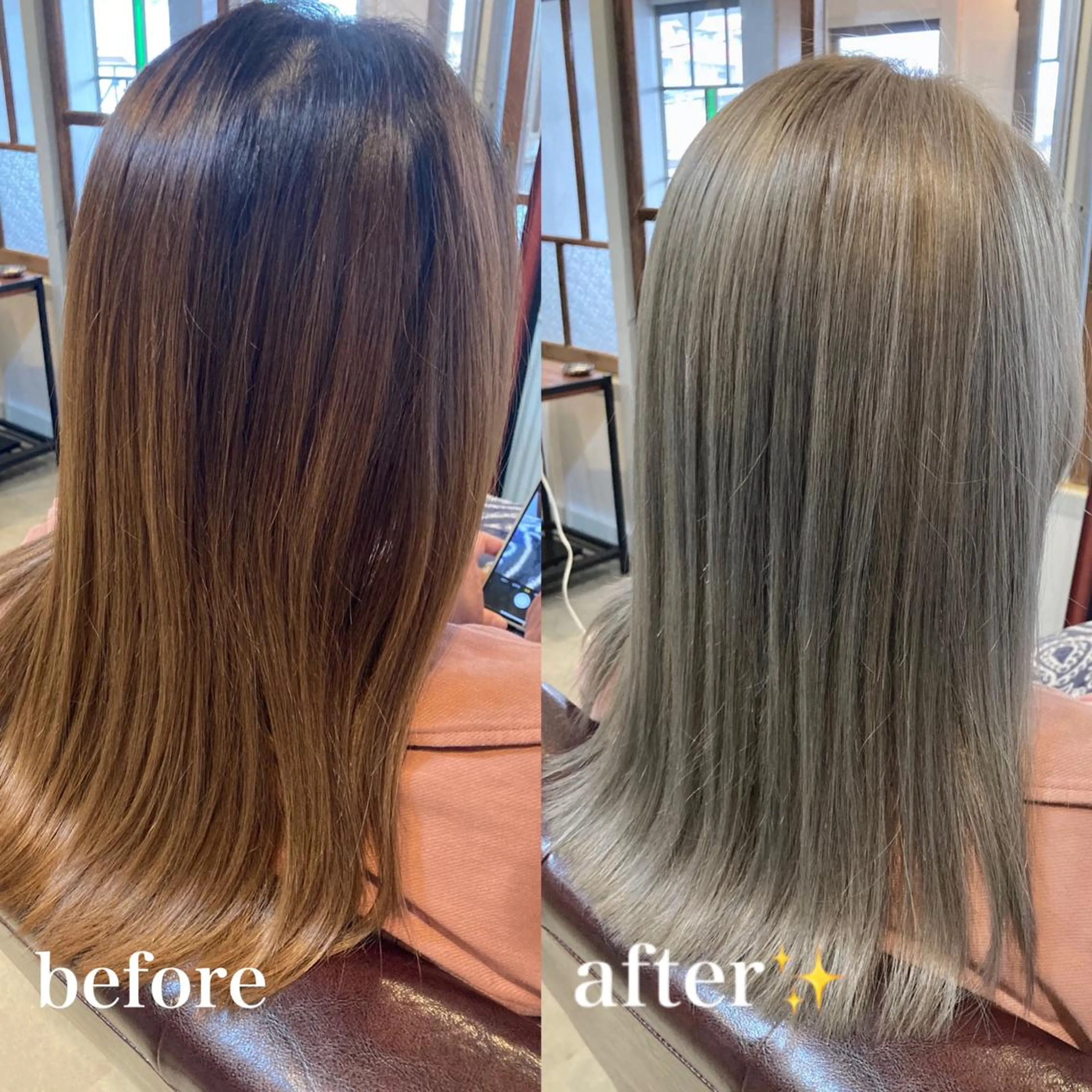 ロング ヘアカラー タカツド ユウキのヘアスタイル