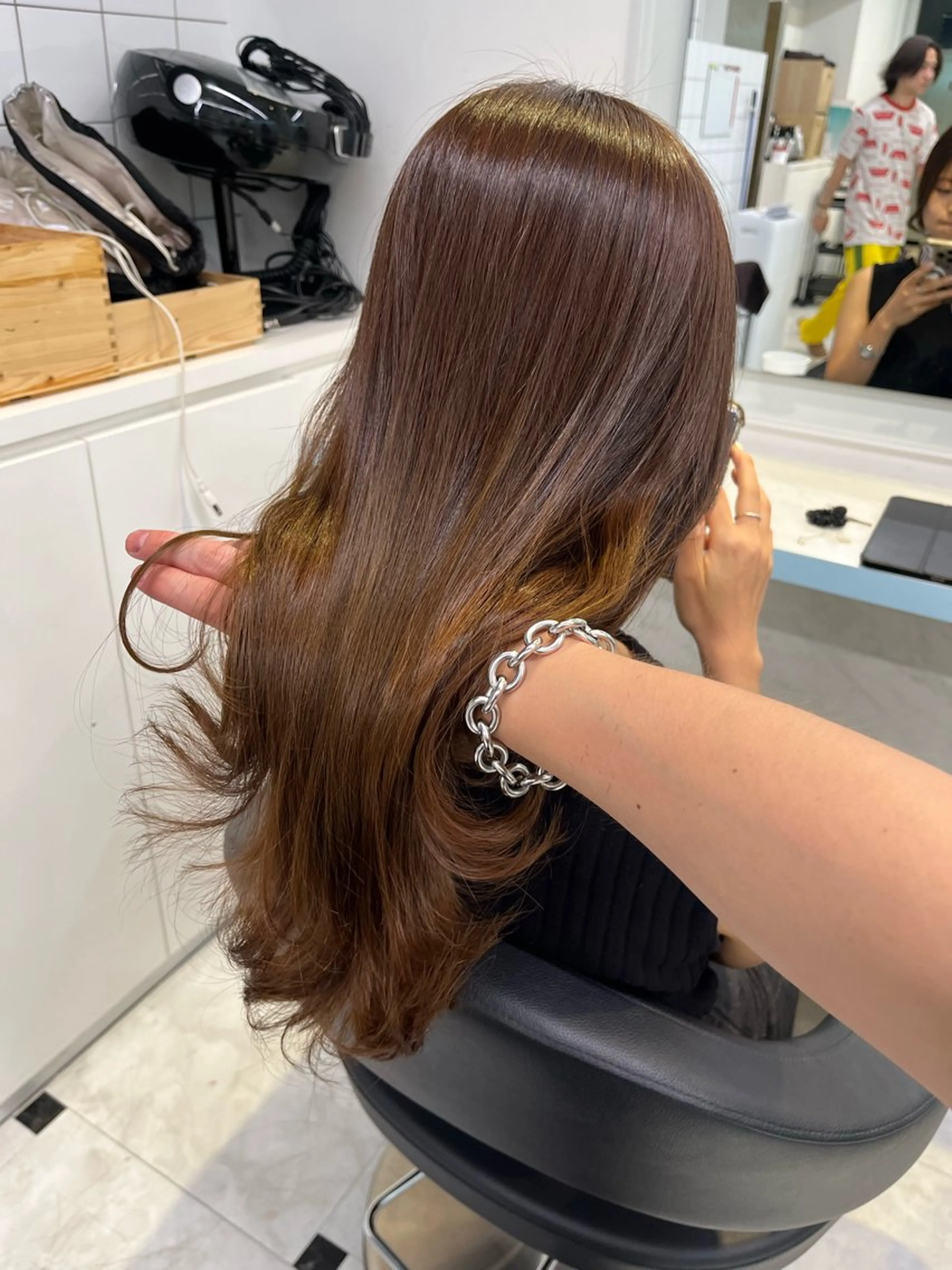 カラー カット ヘアカラー トリートメント 似合わせ💗透け感 💗ブリーチなし💗のヘアスタイル
