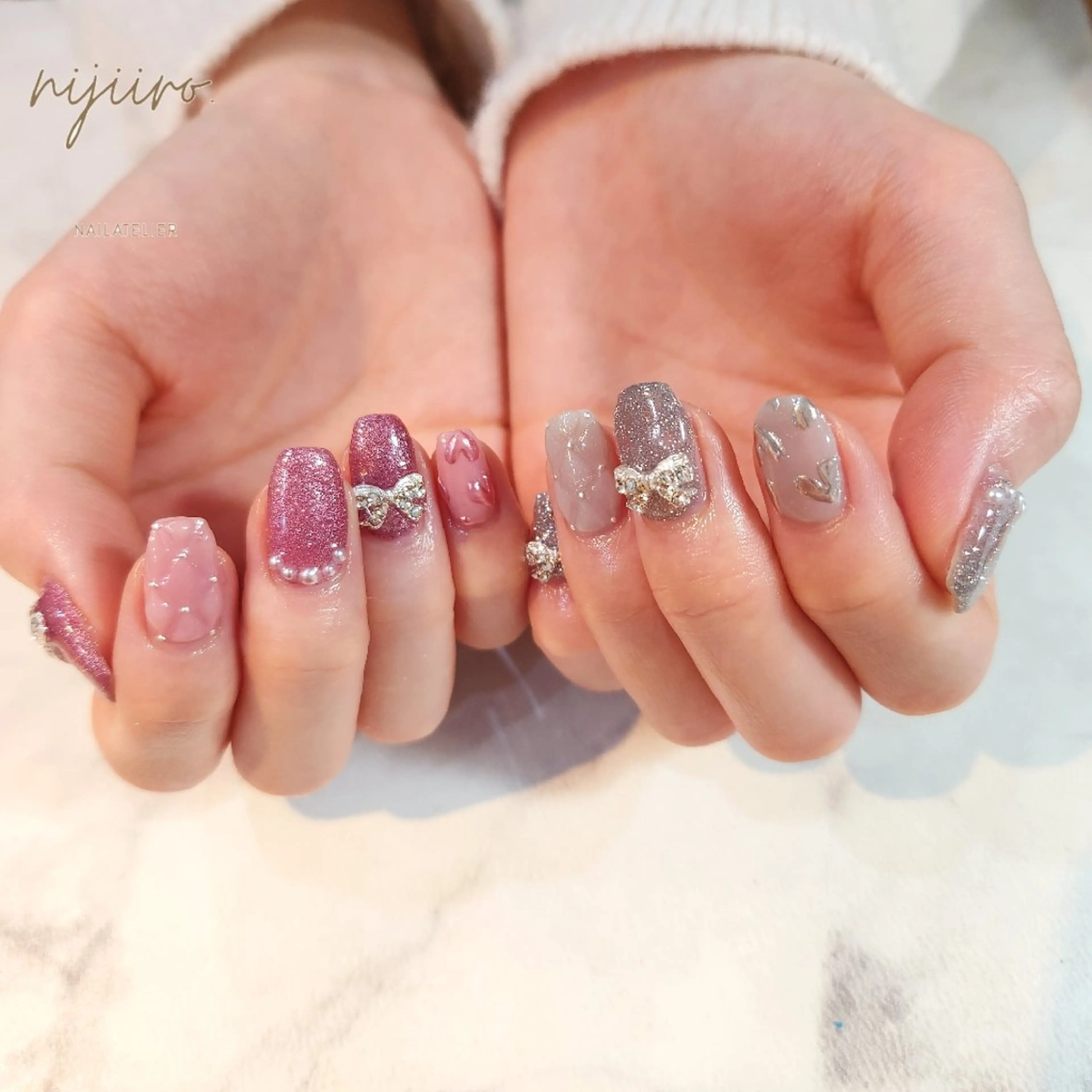 ネイル ハンドネイル nailatelier nijiiro.所属・nijiiro🌈 サトウのネイルデザイン