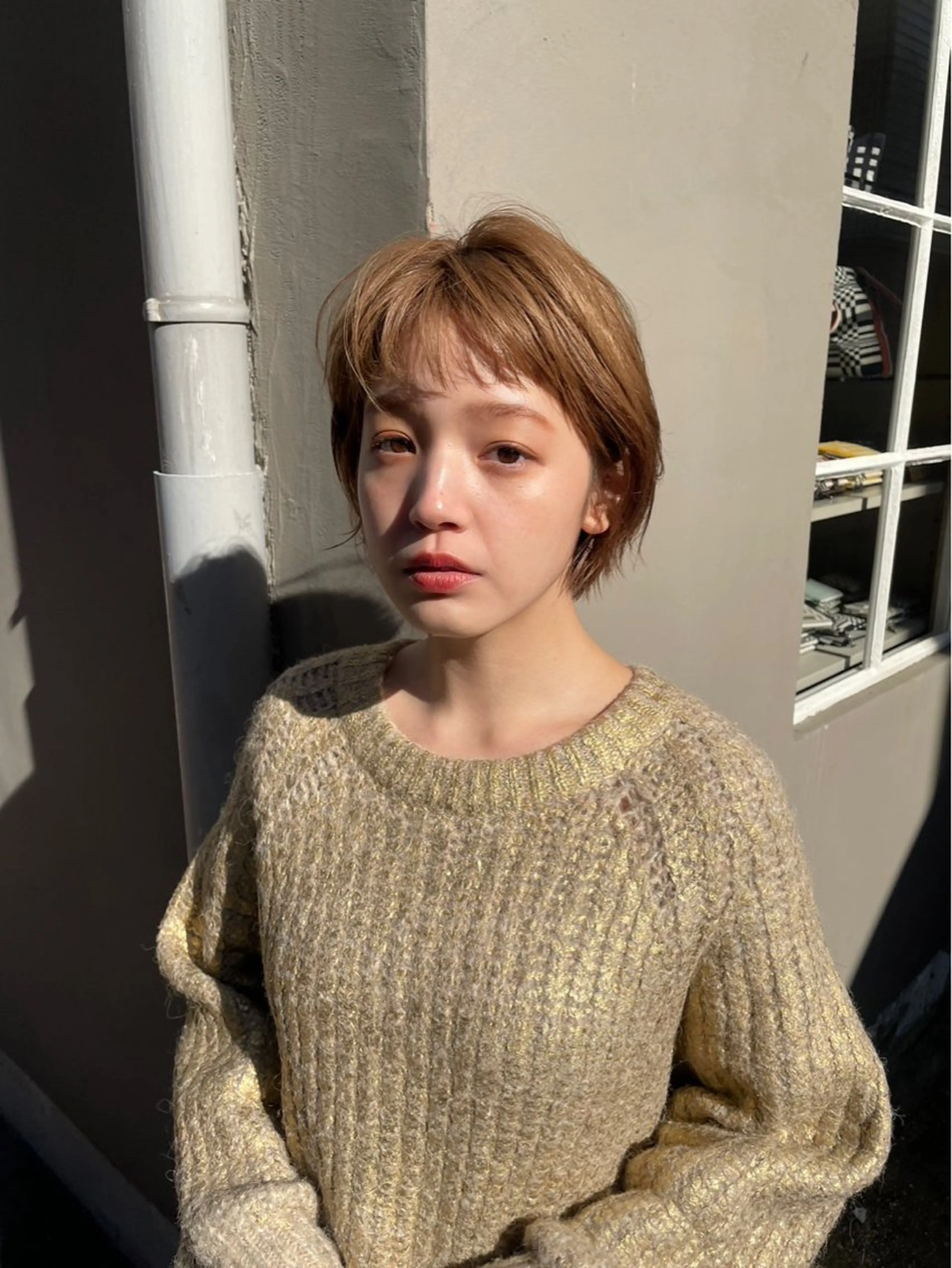 ショート パーマ ショートヘア hair＆fashion shiomiH所属・草野 圭音のヘアスタイル