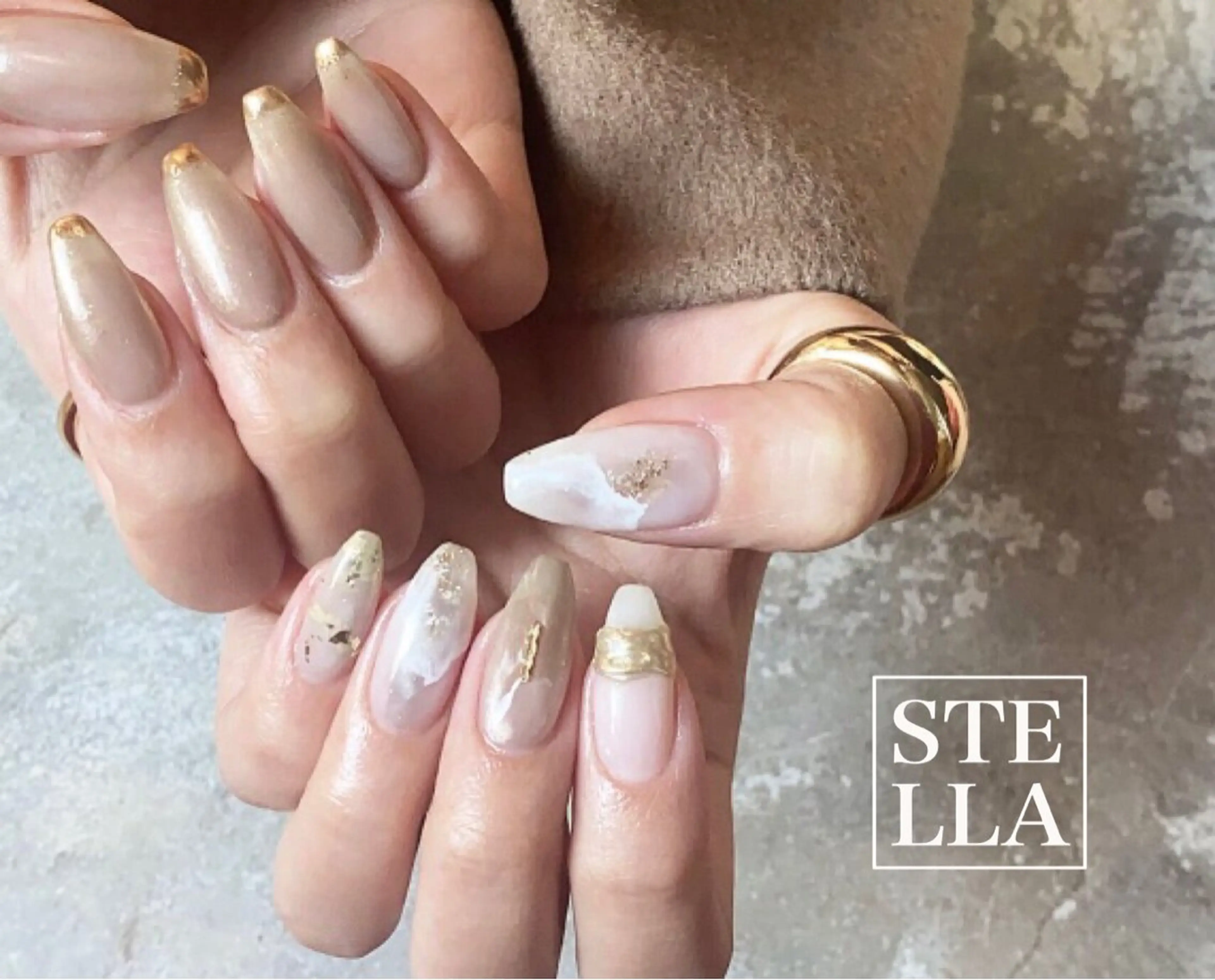 ネイル 持ち込み ニュアンスネイル ハンドネイル STELLA川口店 yamazakiのネイルデザイン