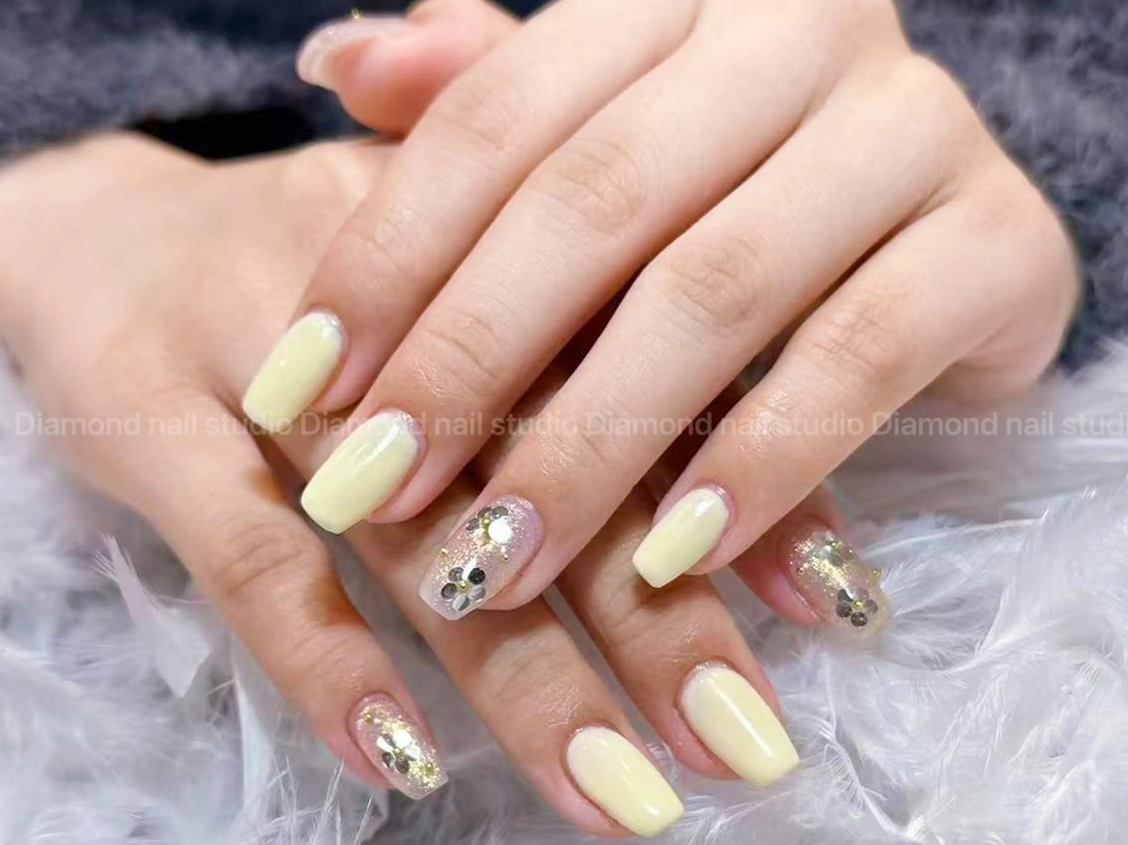 ネイル アートネイル オーロラネイル ガーリー キラキラネイル 韓国ネイル ハンドネイル DIAMOND Nail🍒のネイルデザイン