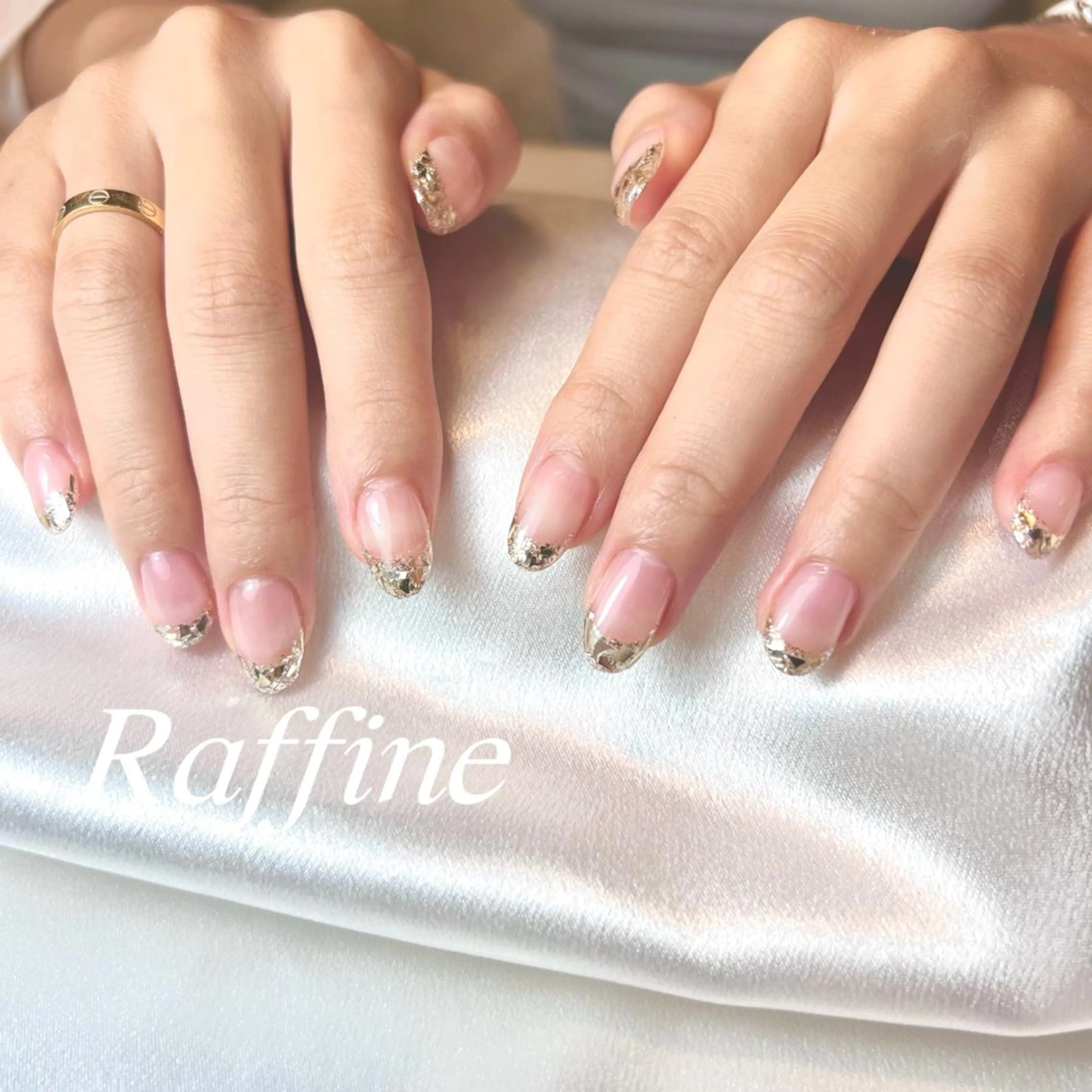 ネイル ハンドネイル フットネイル ハンドケア RAFFINE 月🦋🩵のネイルデザイン