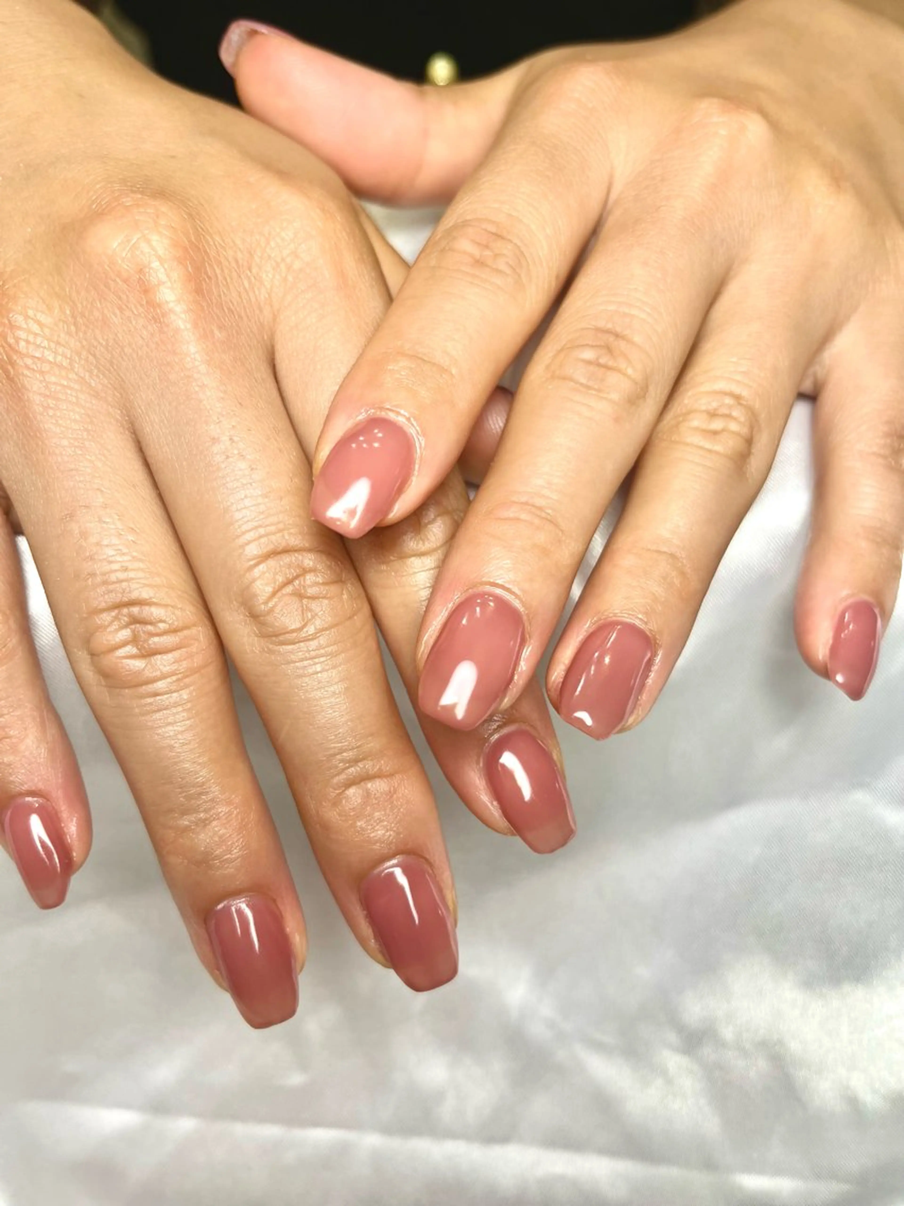 ネイル ブラウン ハンドネイル sona nail所属・K Chieのネイルデザイン