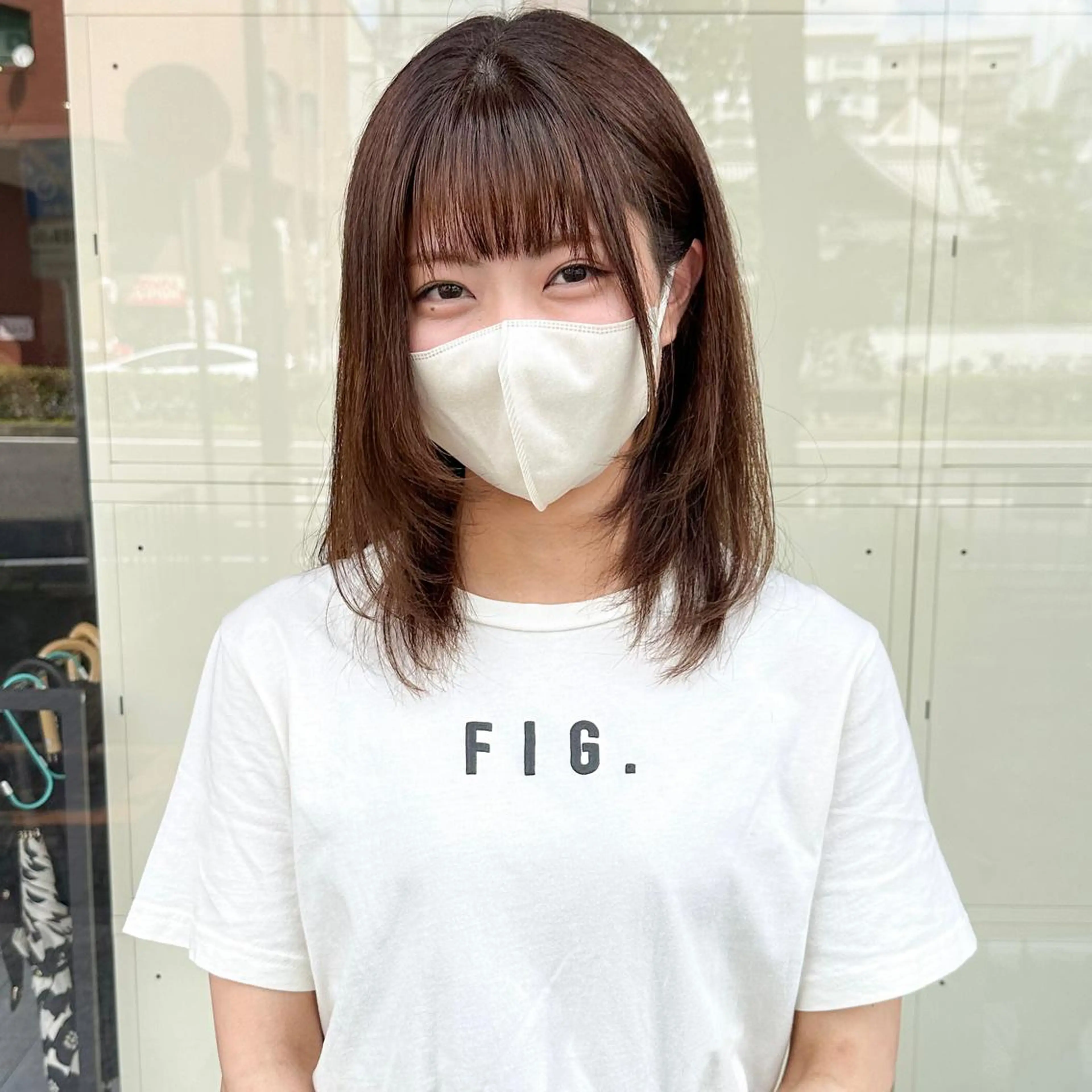 ミディアム カラー ベージュカラー レイヤーカット カット ヘアカラー トリートメント 高橋 みく/ minim 暖色のヘアスタイル