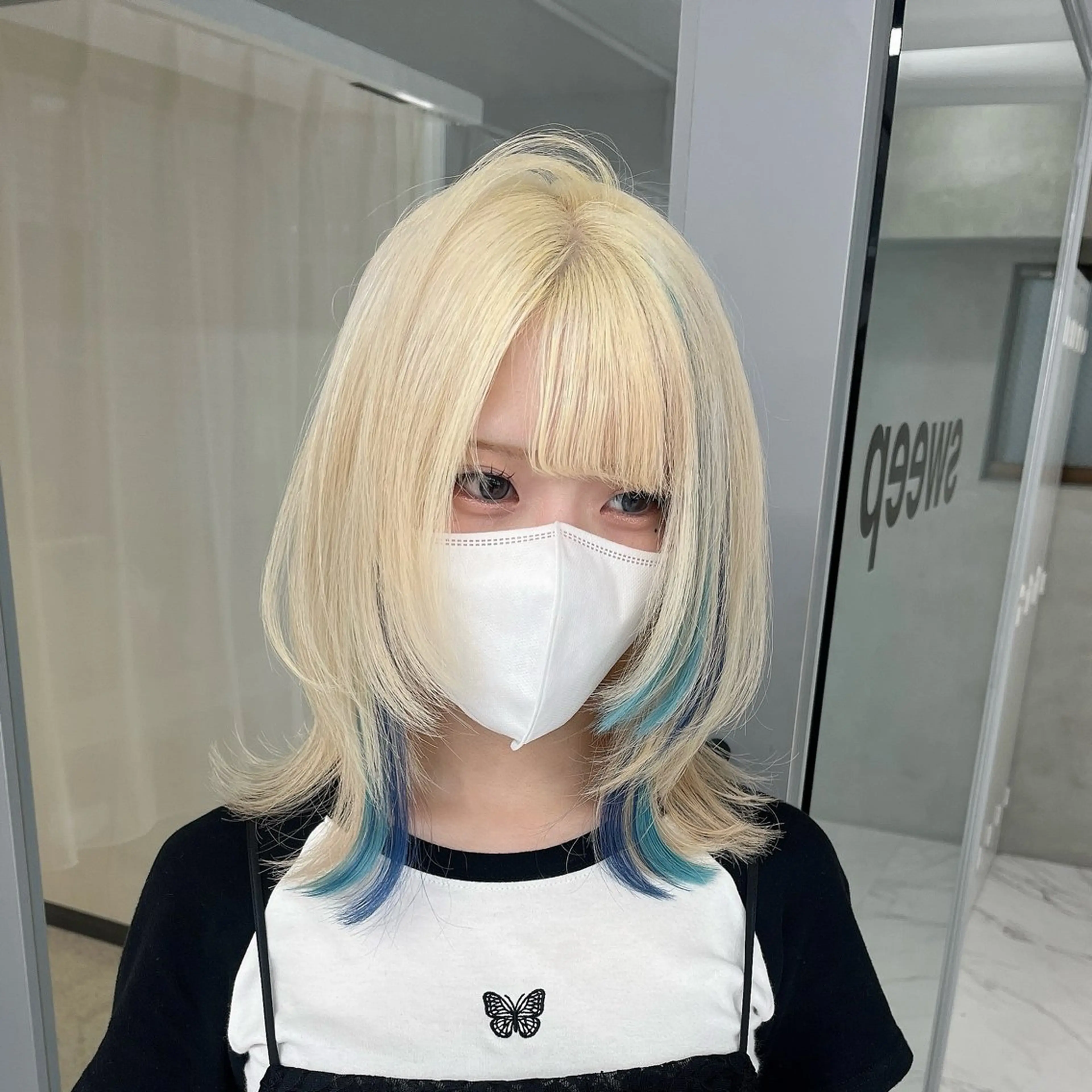 ミディアム エクステ りおな/エクステ /ミルクティーカラーのヘアスタイル