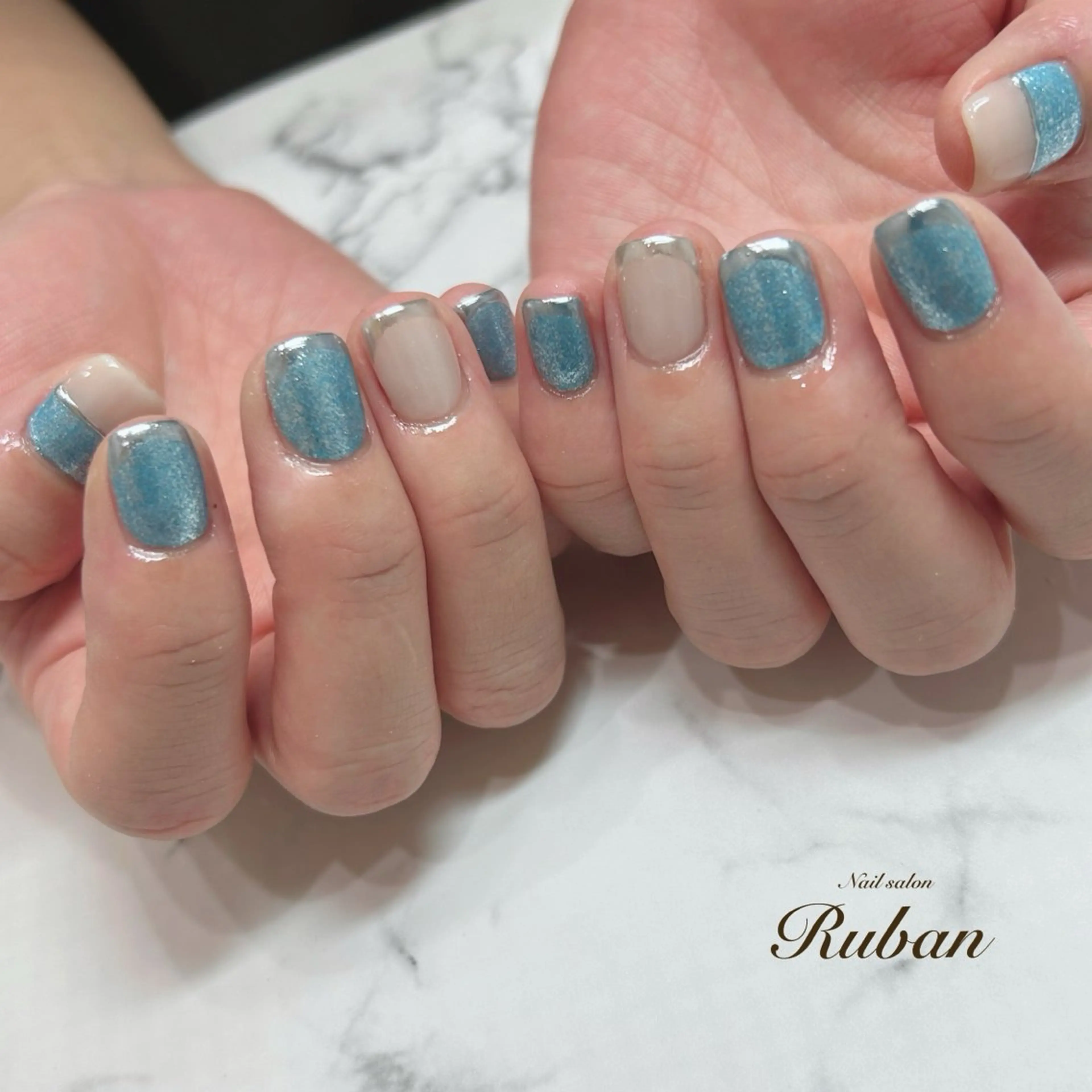 ネイル フレンチネイル ミラーネイル Nail salon Ruban所属・Nail salon Rubanのネイルデザイン