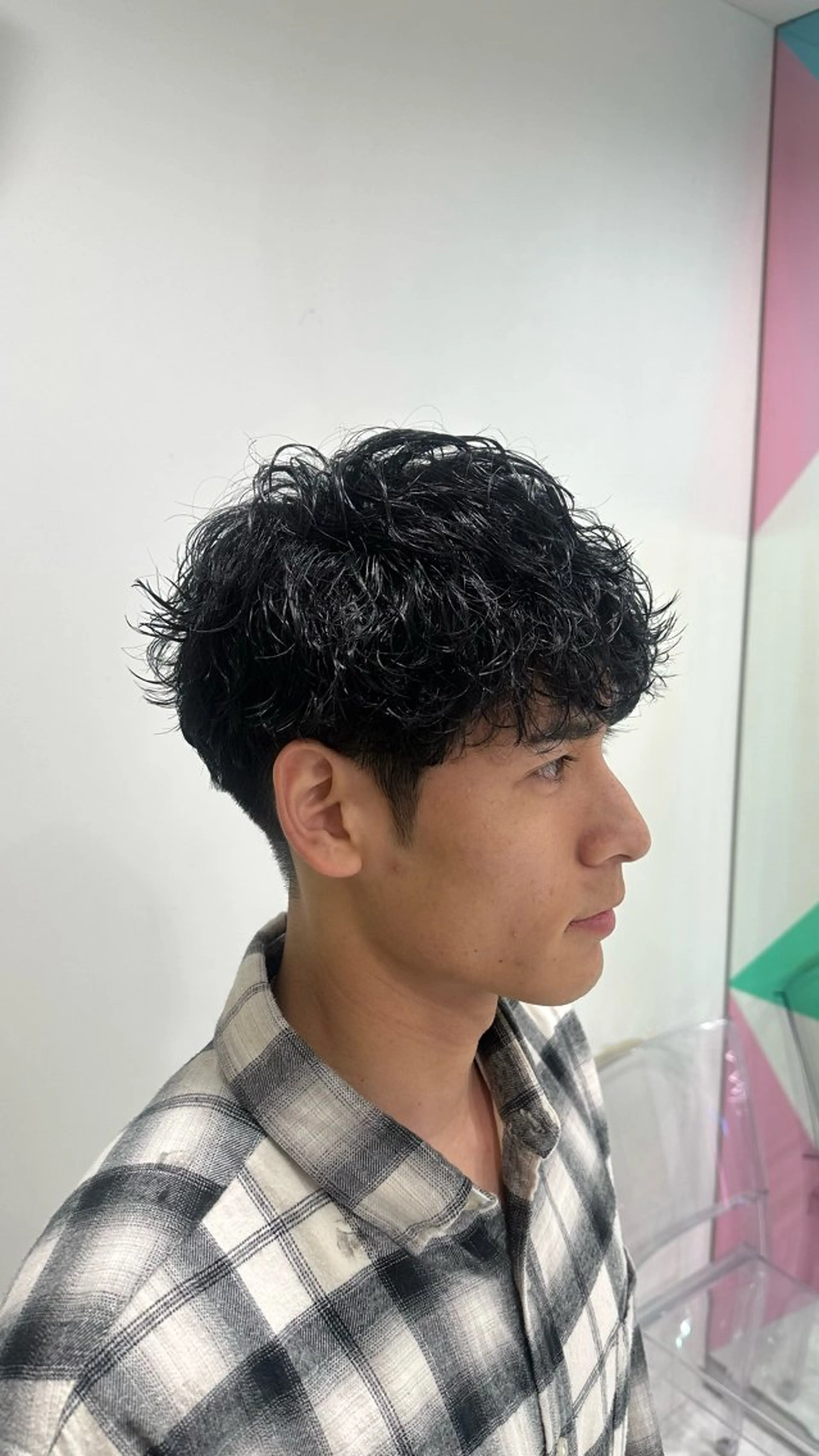ショート パーマ ハイトーン🌈メンズ カット♡Machanのヘアスタイル