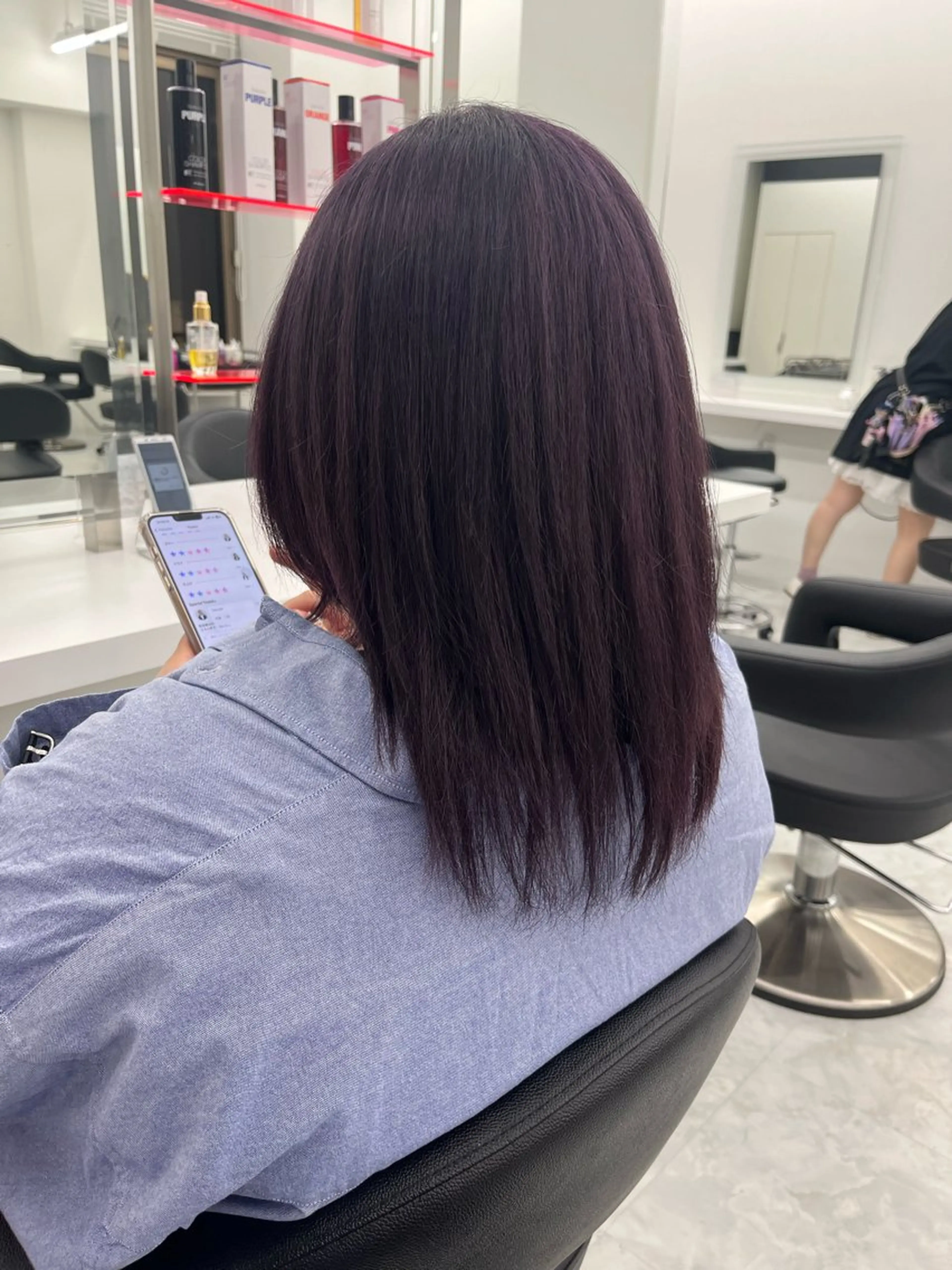 ミディアム カラー ディープパープル パープルカラー ヘアカラー 💖トレンド秋冬 カラー💖FUTAのヘアスタイル