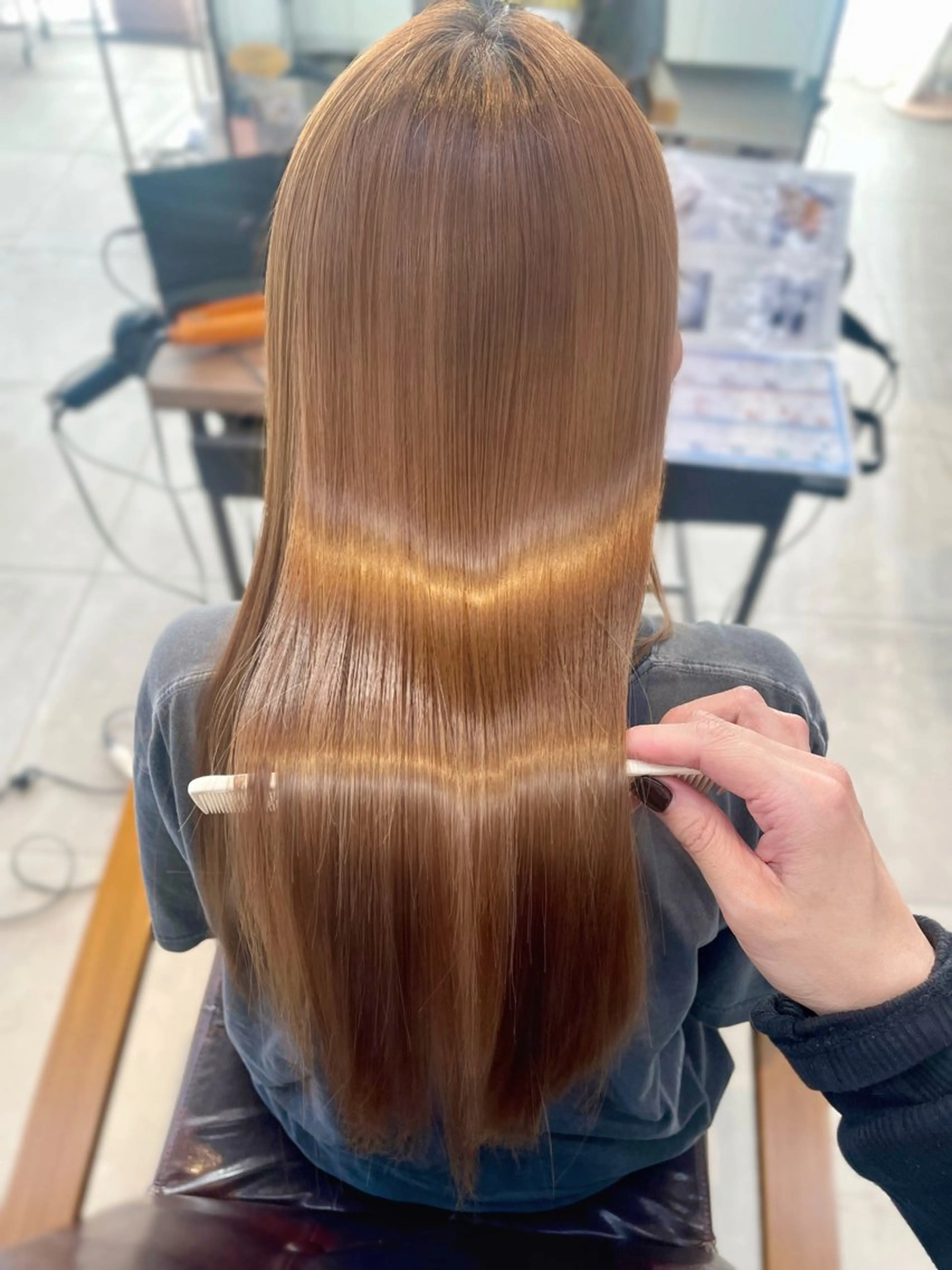 ロング カラー 髪質改善 トリートメント トリートメント レイヤー/髪質改善カ ラ-🤍津田奈々美‎のヘアスタイル
