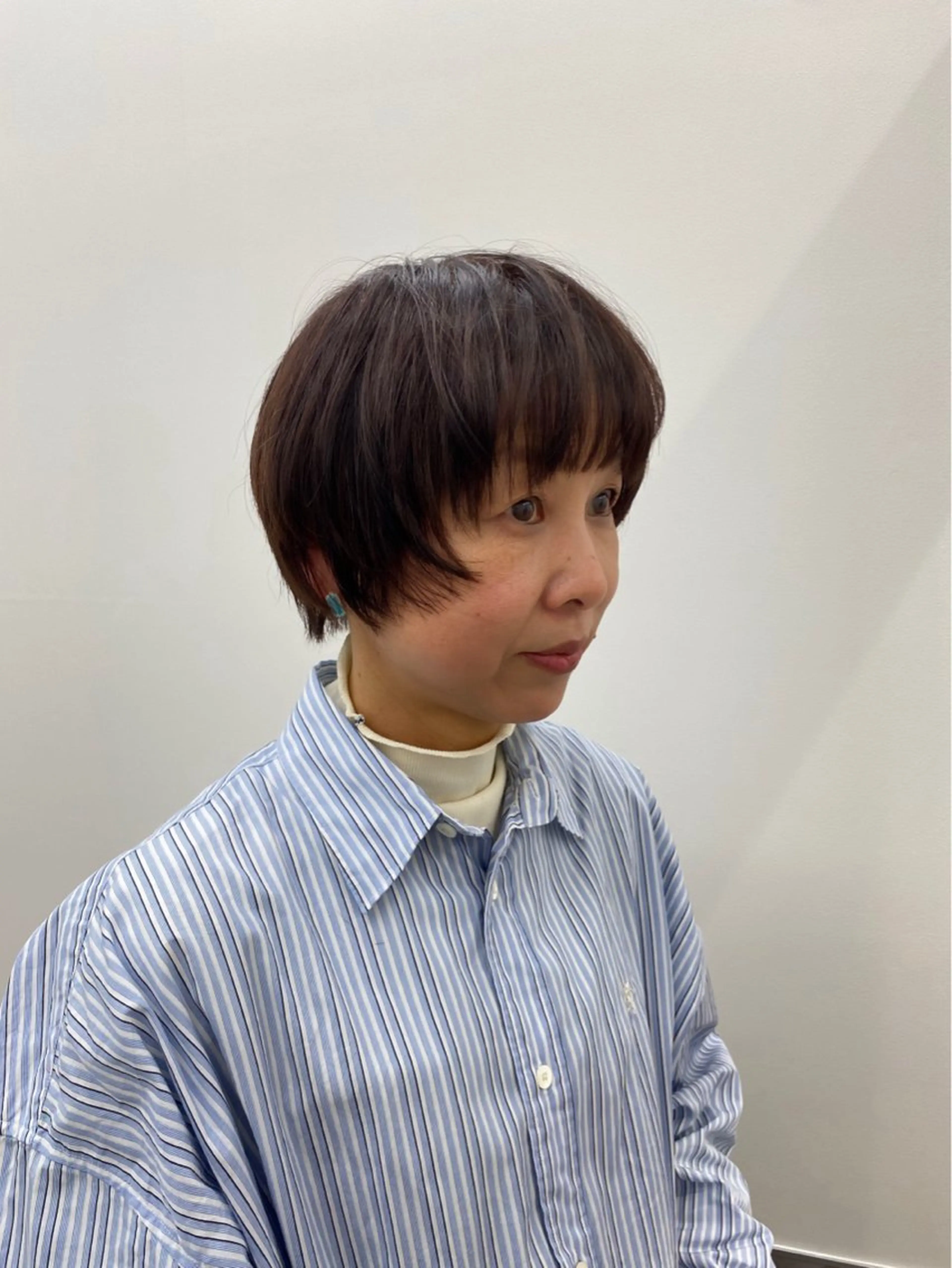 ショート カラー ブラウンカラー ラベンダーカラー ラベンダーブラウン ショートヘア GO TODAY神戸三宮所属・あ きのヘアスタイル