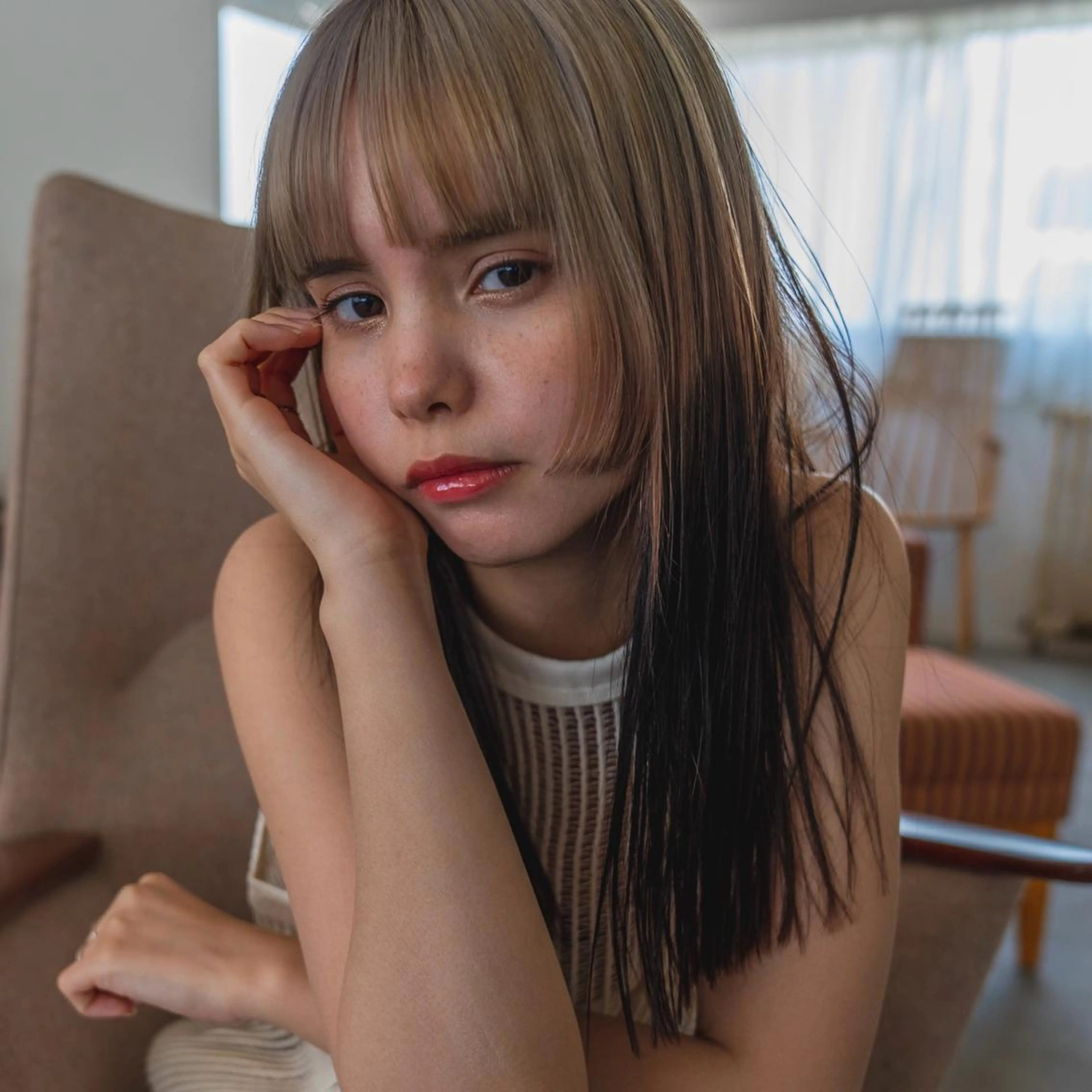 ロング カラー ヘアアレンジ ブロンド ANY大宮所属・モテ髪🐈‍⬛🌙 aMiのヘアスタイル