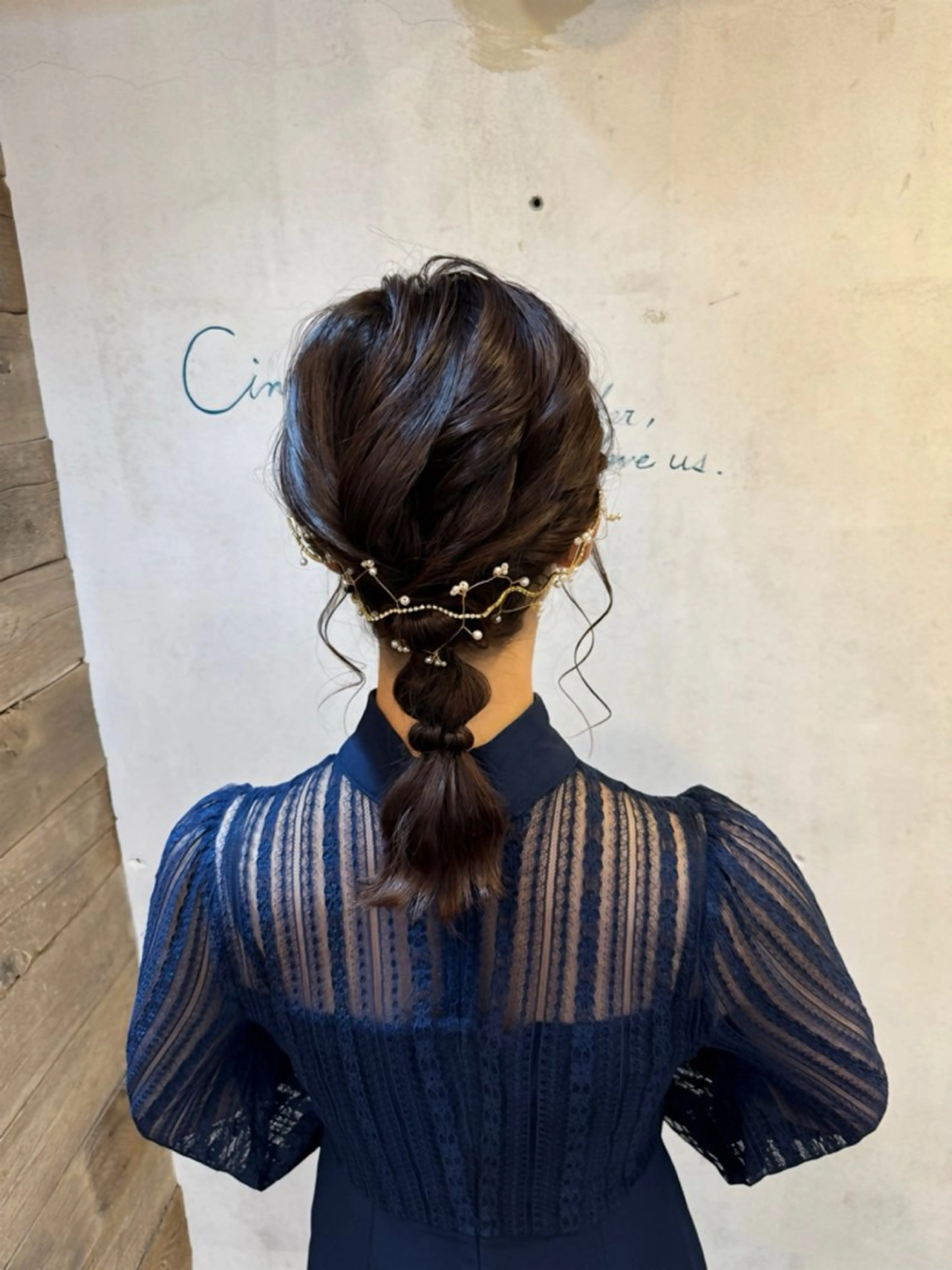 ミディアム ヘアアレンジ 結婚式・ブライダル ヘアセット hair room HARU所属・伊藤 栄子のヘアスタイル