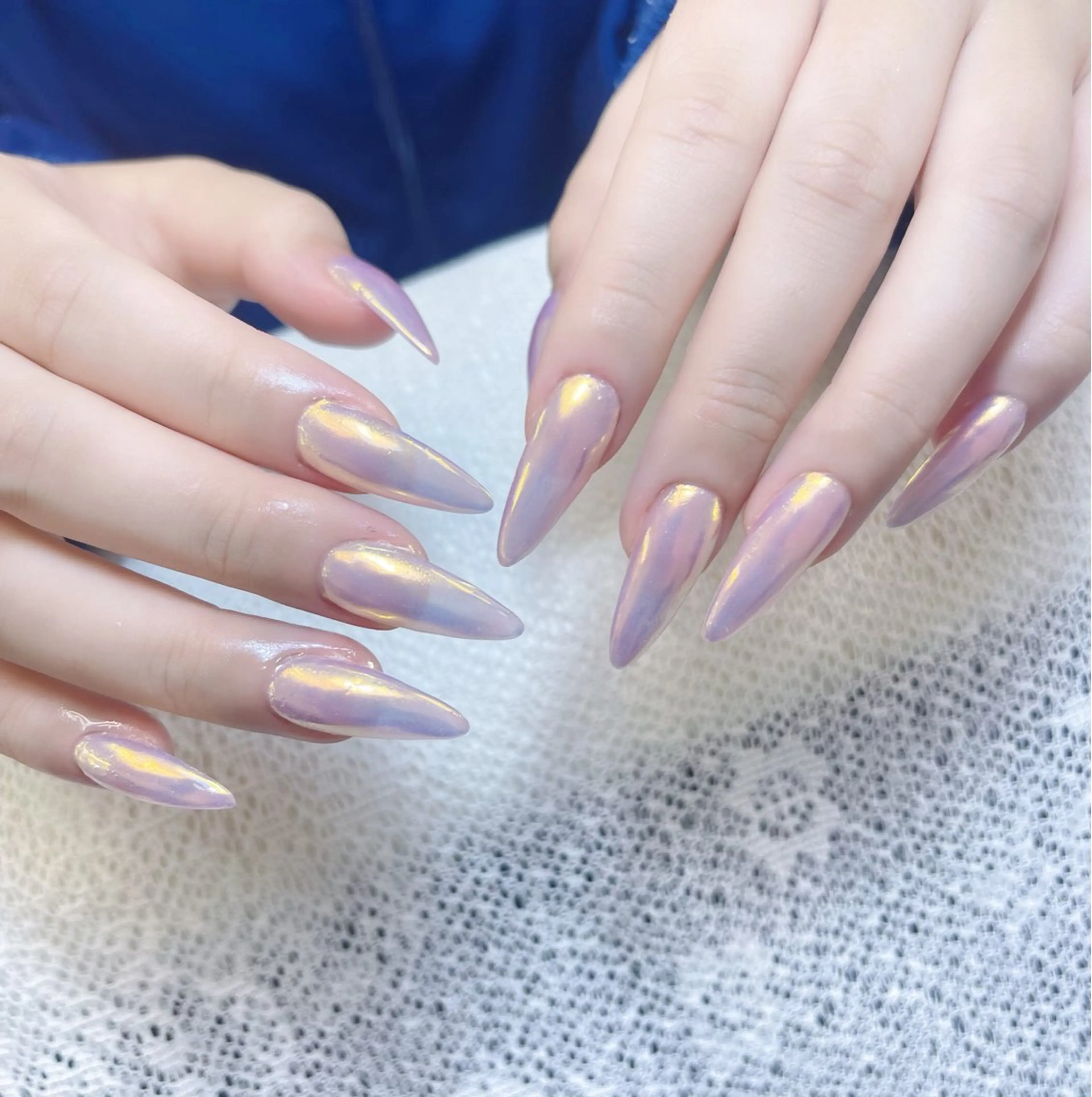 ネイル オーロラネイル クリアネイル フラッシュネイル ジェルネイル グラデーション ZUZU AMEE NAILのネイルデザイン