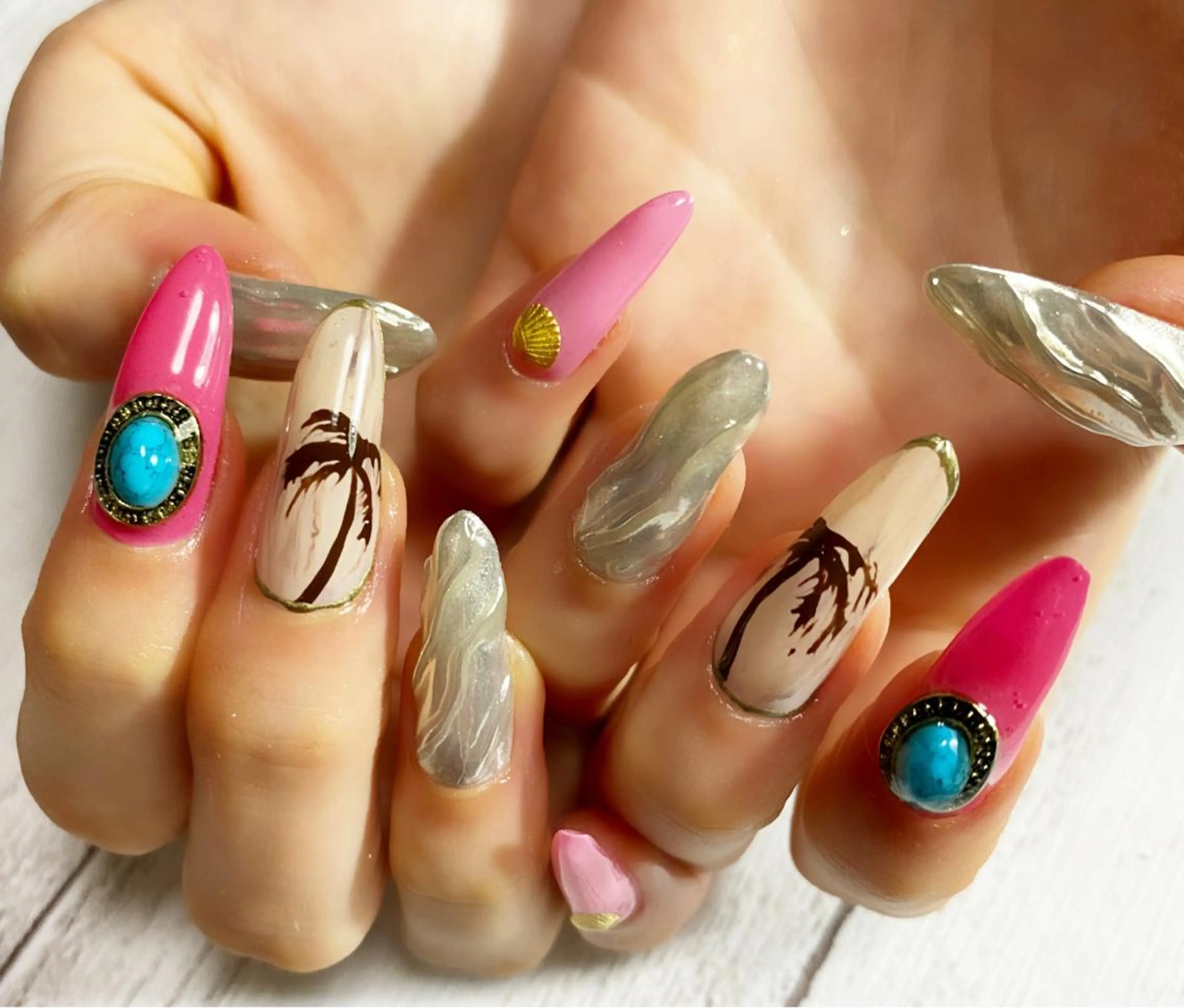 ネイル 持ち込み スカルプネイル ハンドネイル NAIL Nutsのネイルデザイン