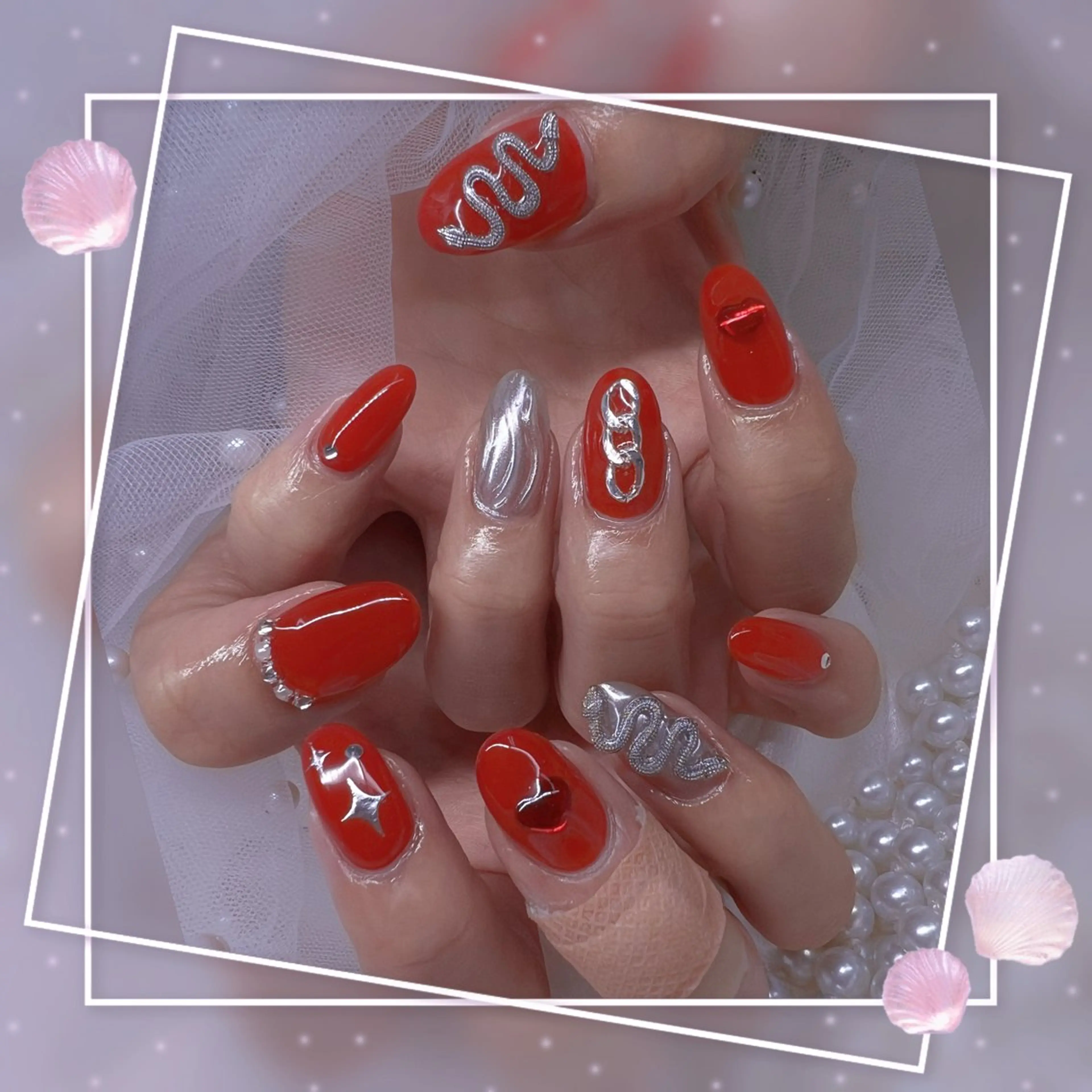 ネイル チークネイル ガーリー グラデーション マグネットネイル ピンク ハンドネイル ハンドケア Chill Nailsalonのネイルデザイン