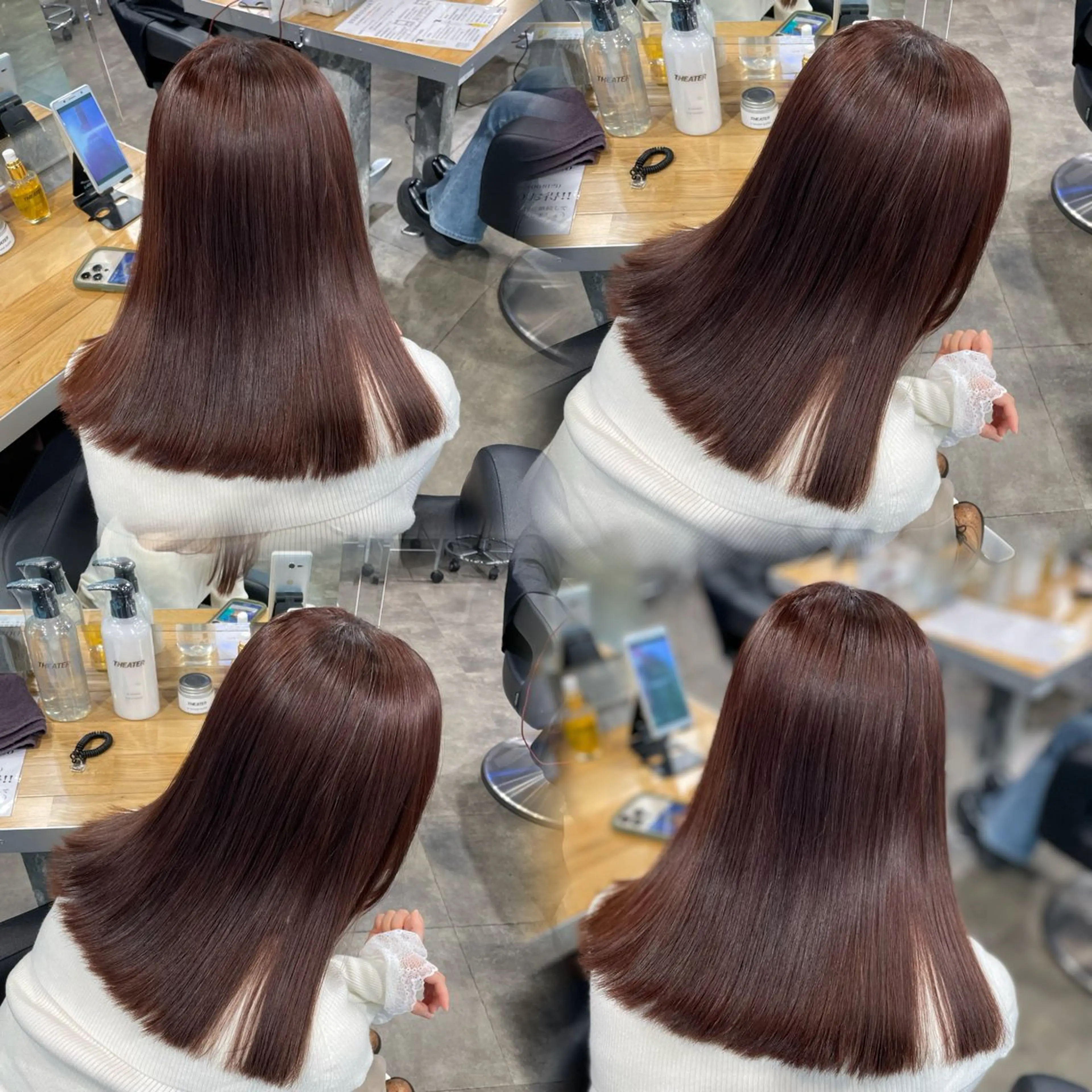 カラー ヘアカラー トリートメント ヘアセット 🤍ベージュ/透明感 韓国ヘア/まりん🤍のヘアスタイル