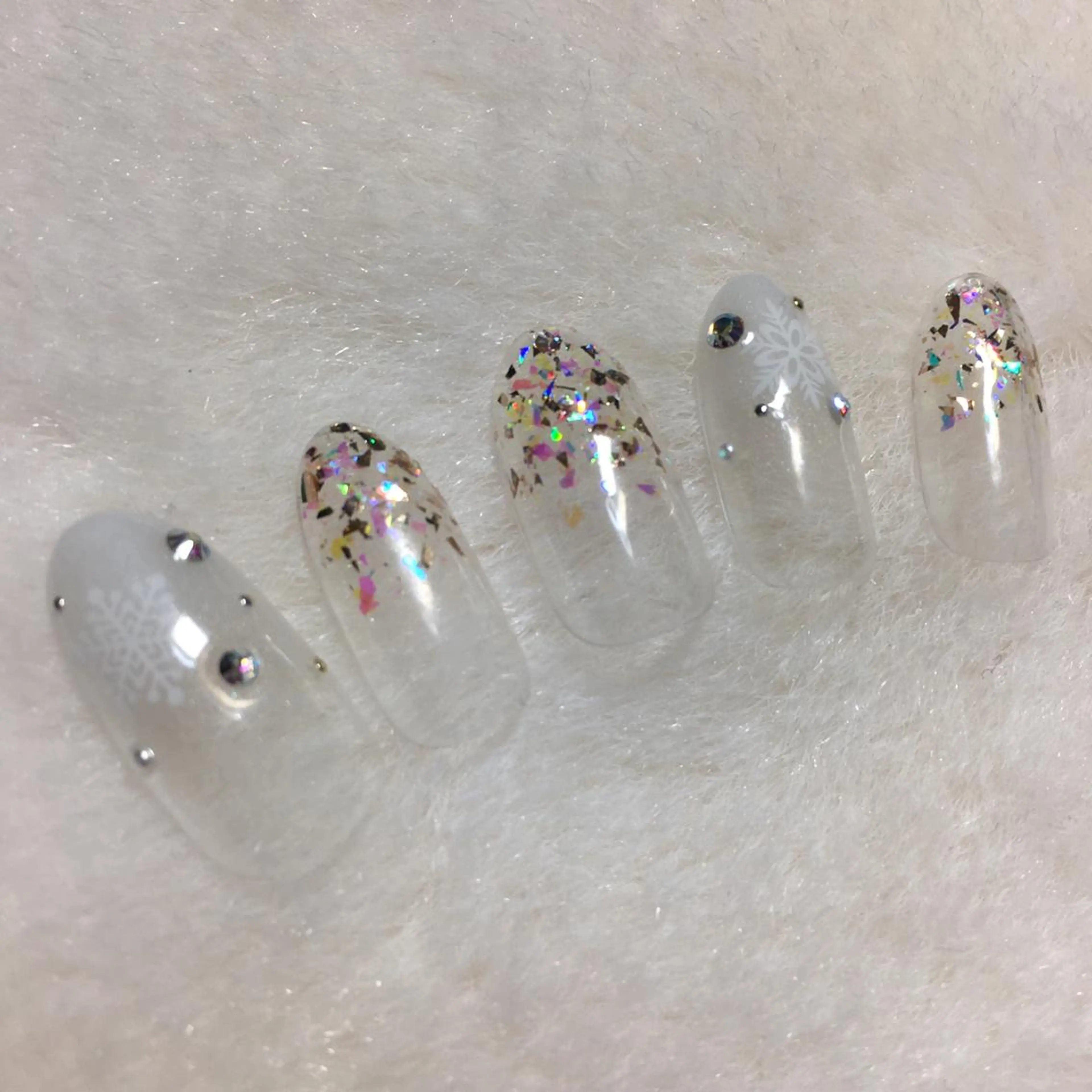 ネイル アートネイル グラデーション 冬ネイル ハンドネイル kipinail 川﨑えりかのネイルデザイン