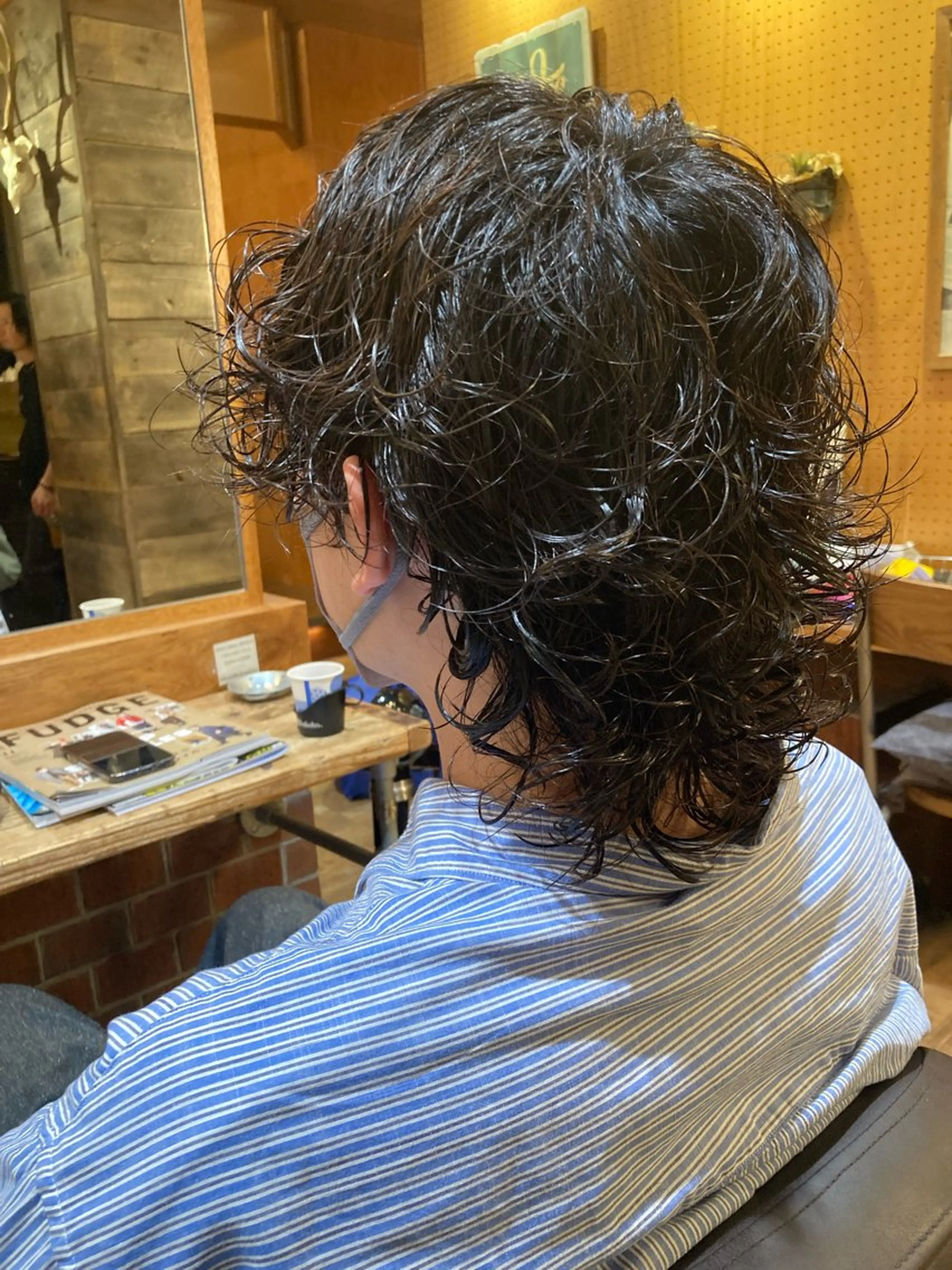 ミディアム カット パーマ 菊地 優斗のヘアスタイル