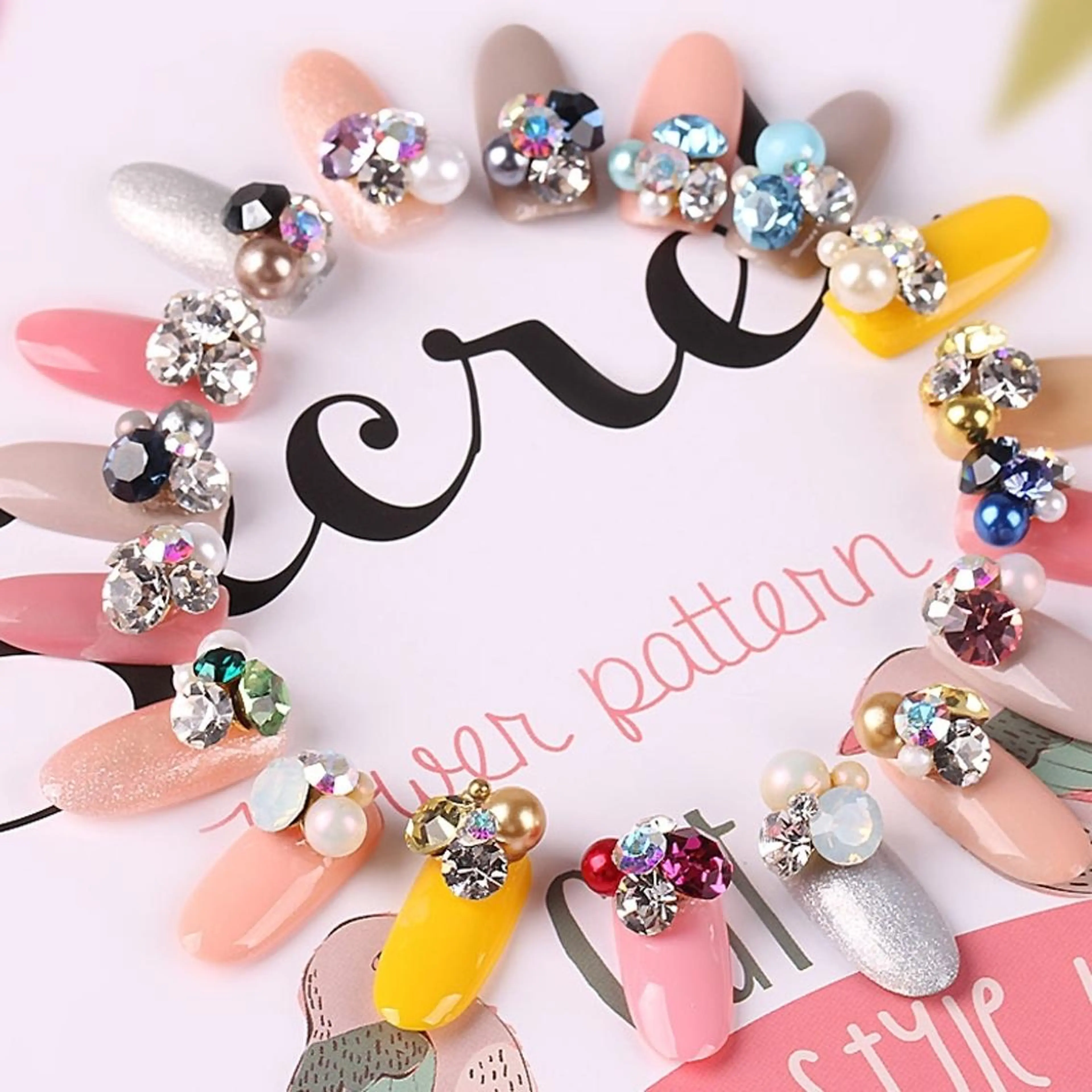 ミディアム ネイル ネイリストゆか💅 長さだし、深爪矯正のネイルデザイン