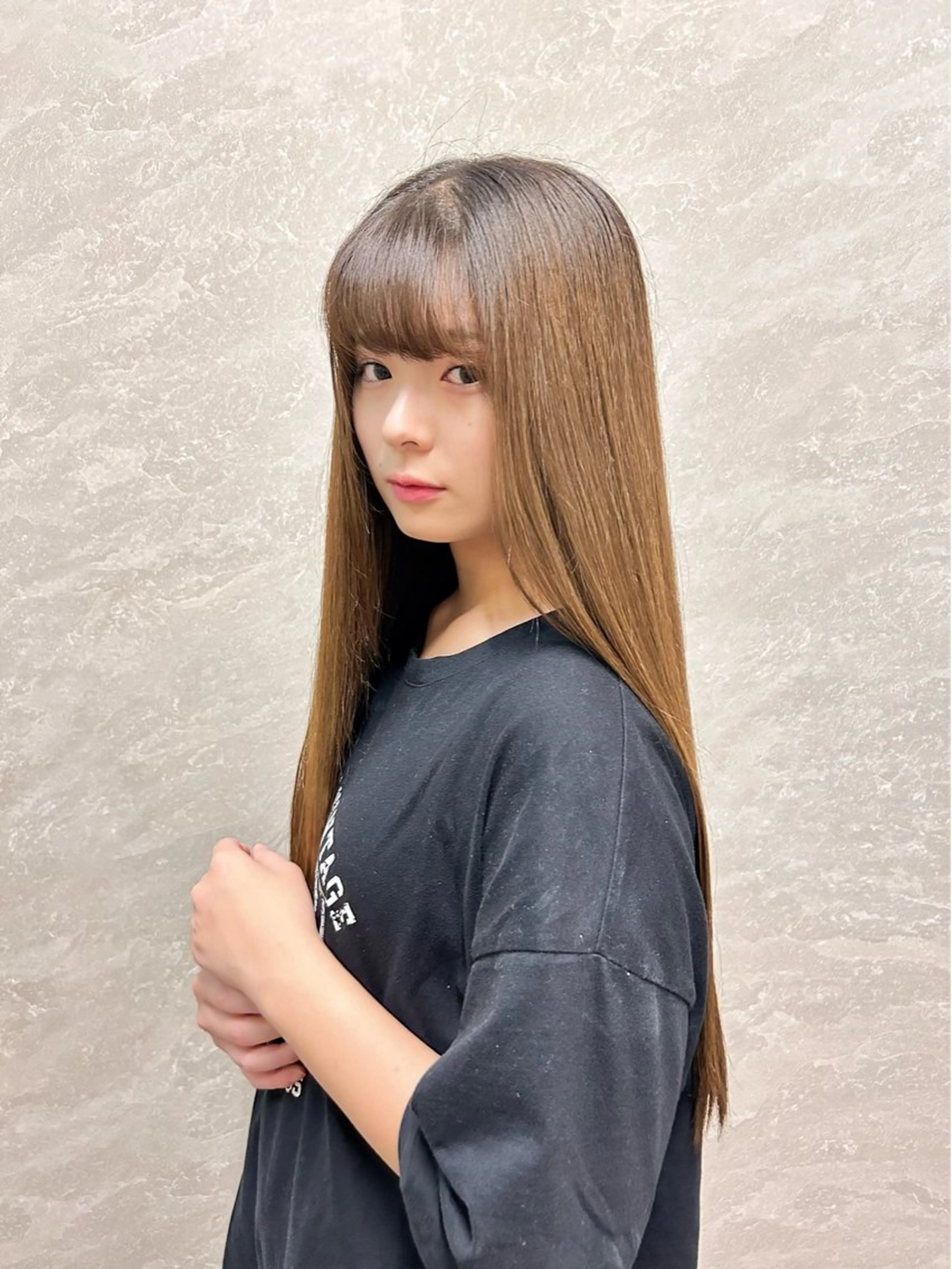 ロング 髪質改善 縮毛矯正 ally新百合ヶ丘 フジムラユウスケのヘアスタイル