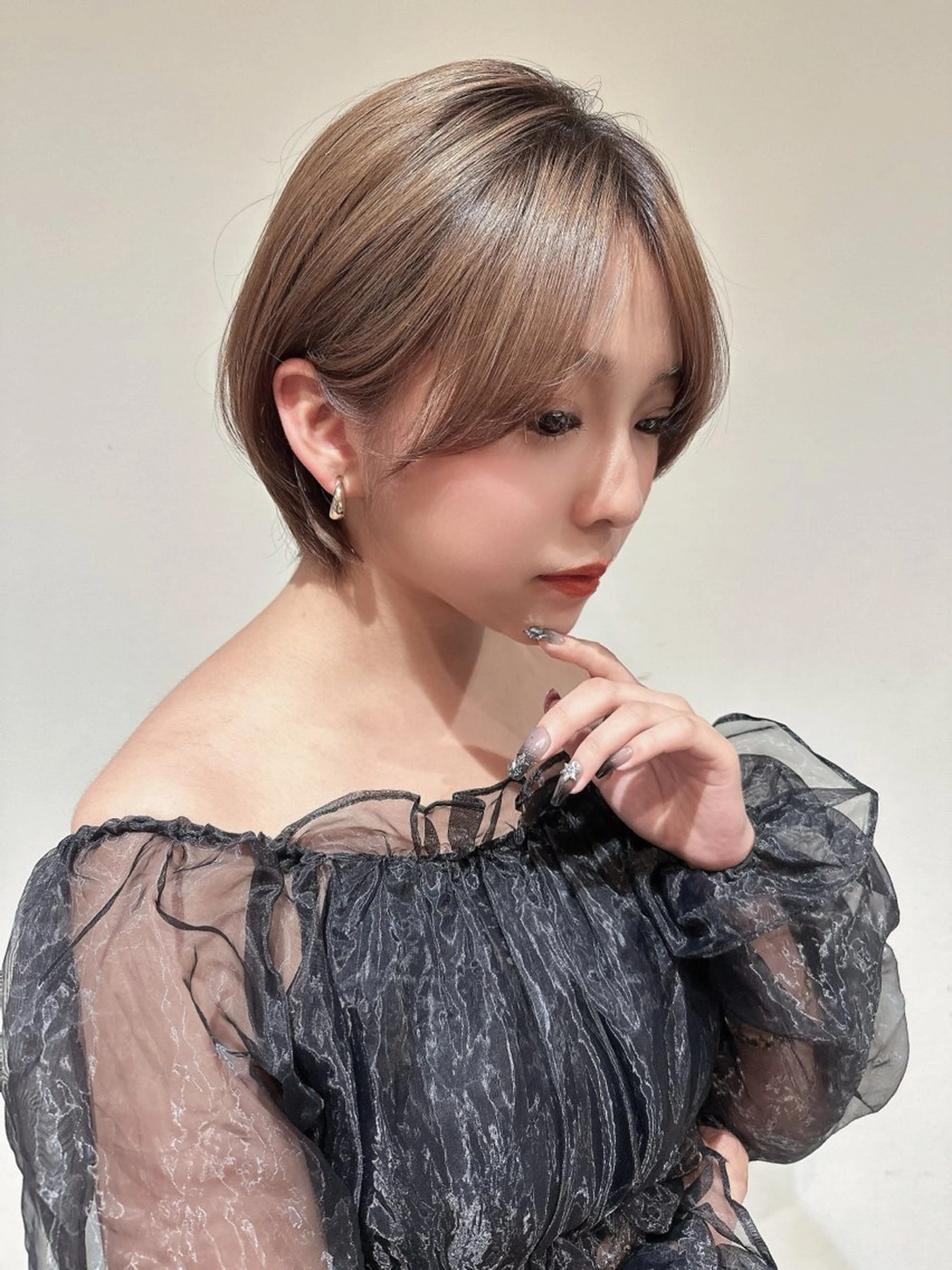 ショート 岡田 遥希のヘアスタイル