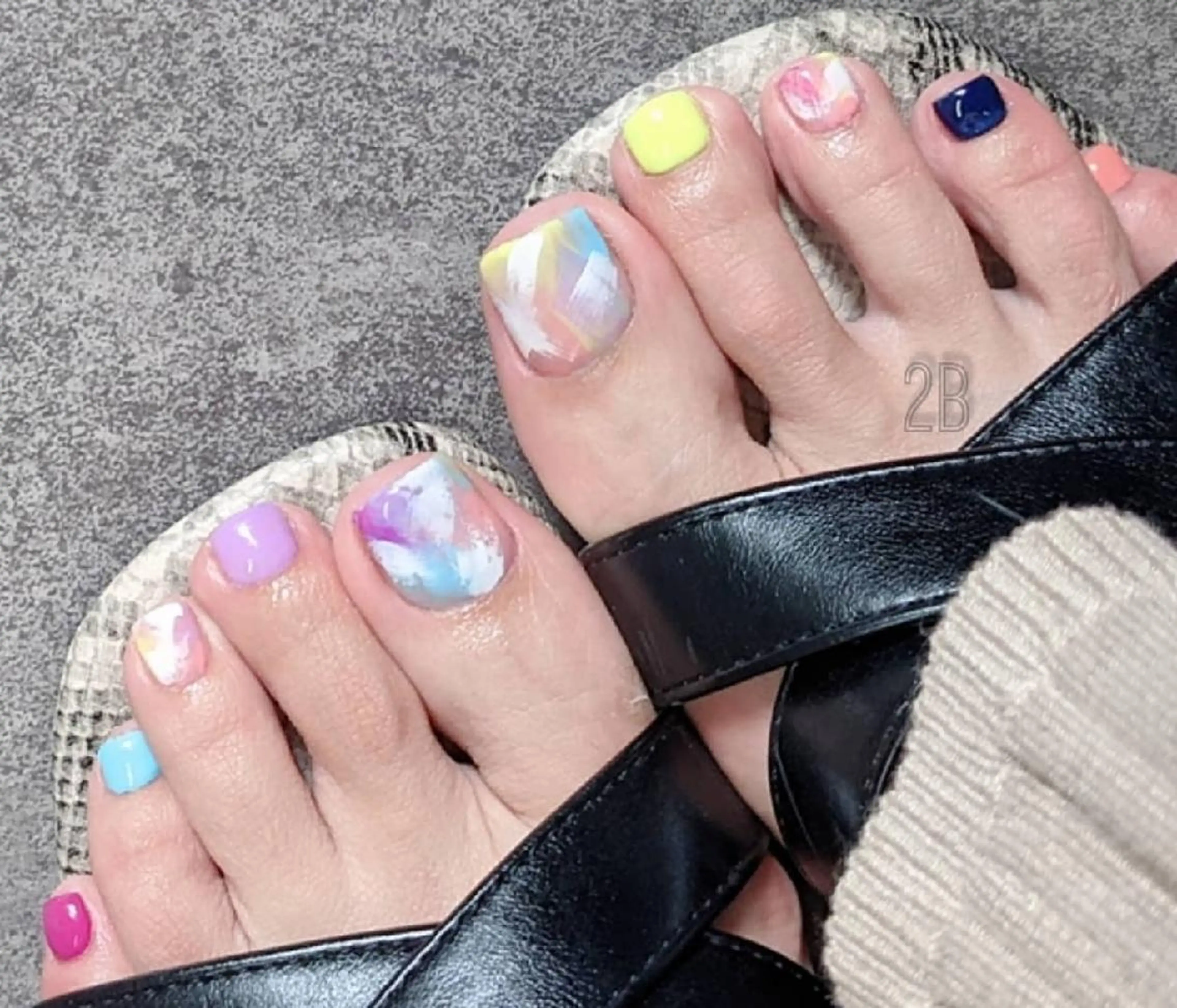 ネイル アートネイル フットネイル フレンチネイル ガラスフレンチ ロングネイル 2B__nails ニービー京都伏見区のネイルデザイン