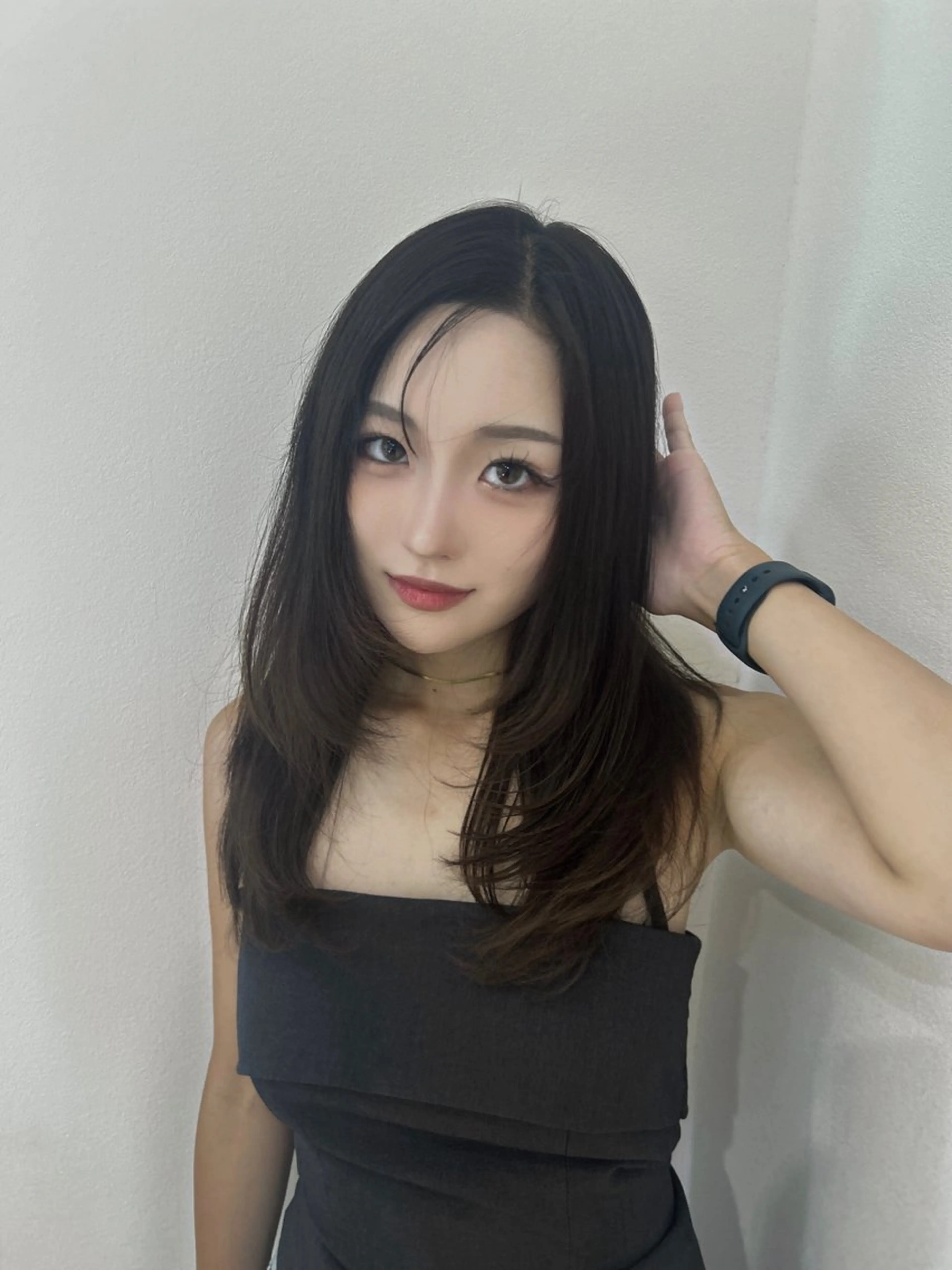 セミロング レイヤーカット カット ヘアカラー 大阪韓国ヘア/ /酸性縮毛矯正ゆうとのヘアスタイル