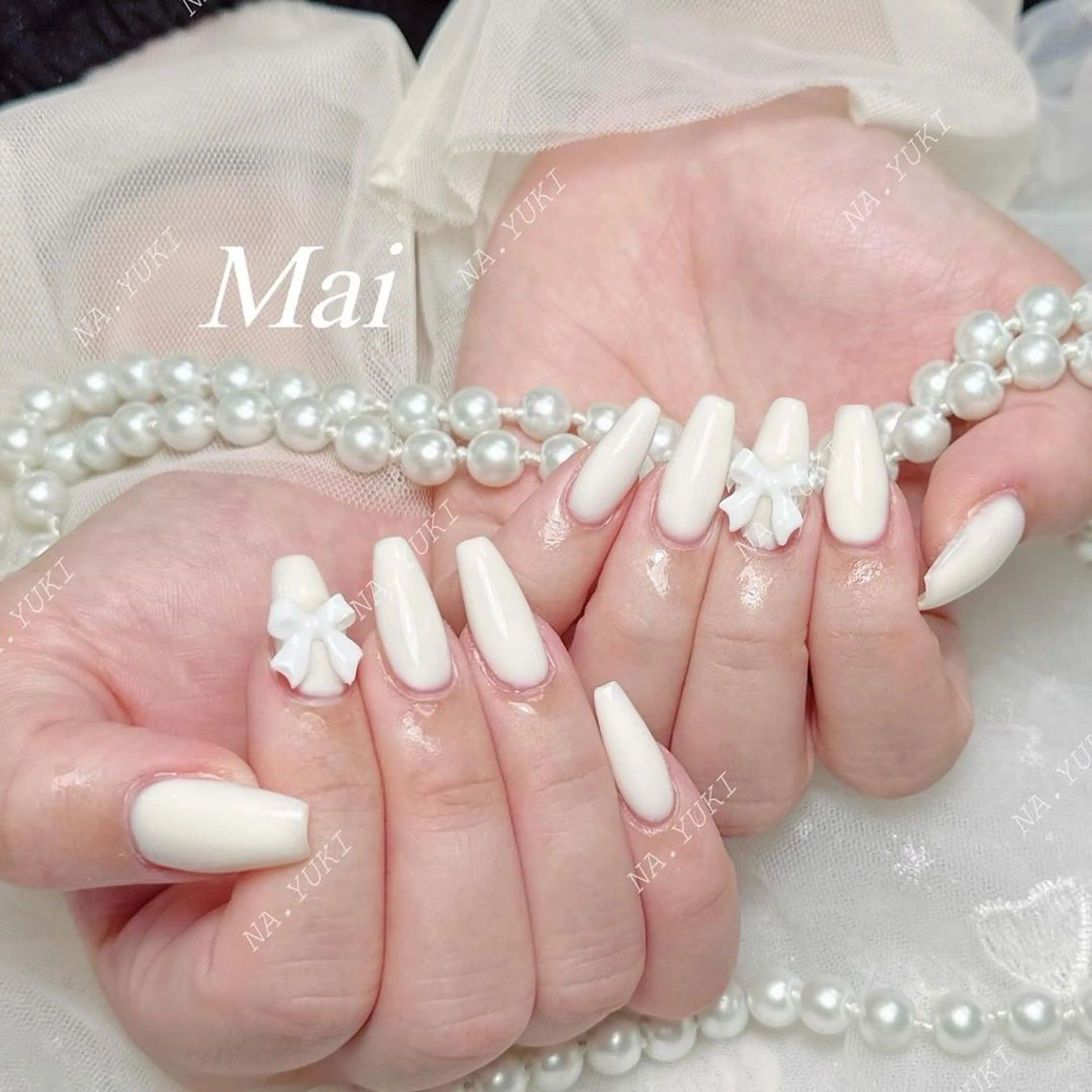ネイル ハンドネイル ハンドケア 🌷 Mooning 🌷のネイルデザイン
