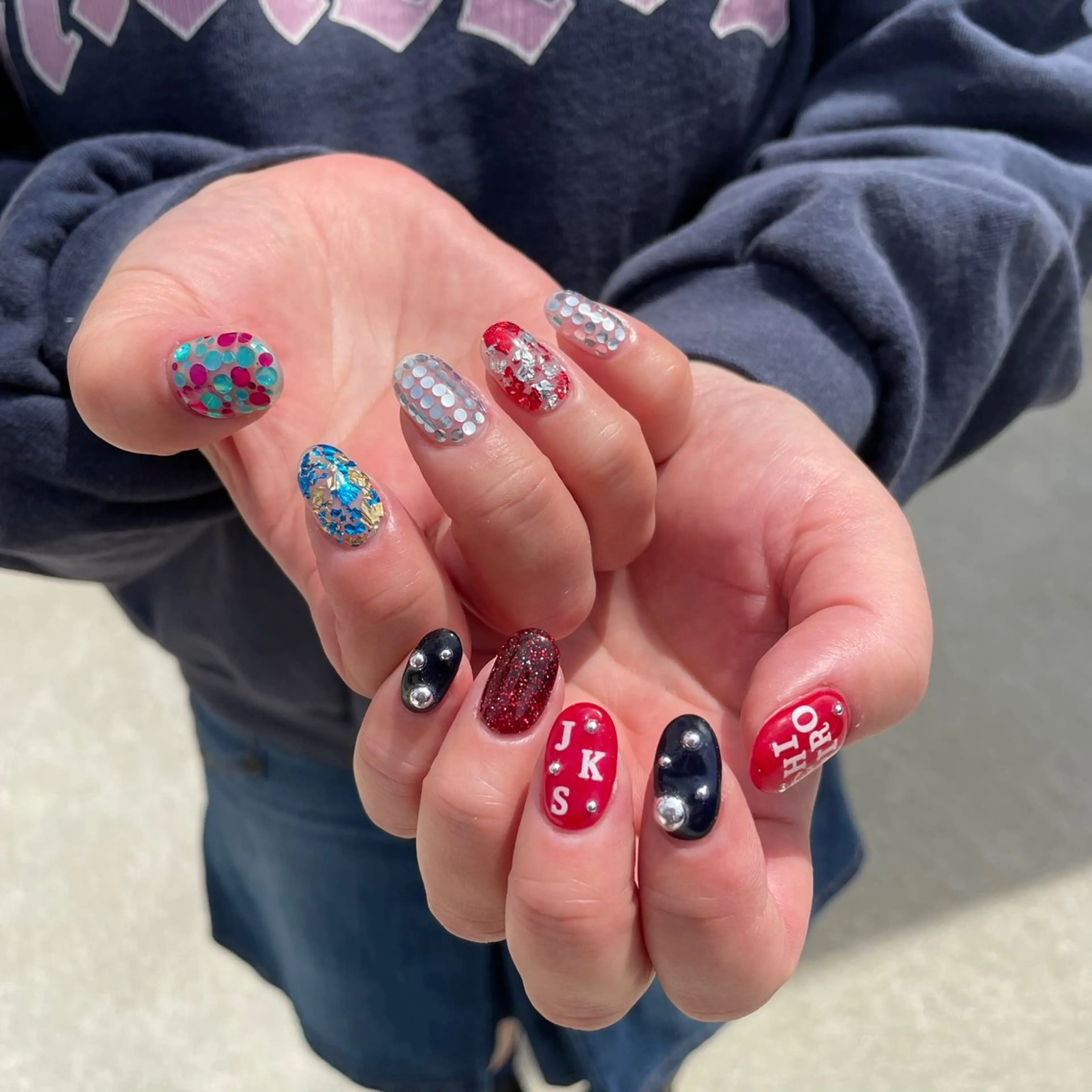 ネイル ハンドネイル Sea  nail by emaのネイルデザイン