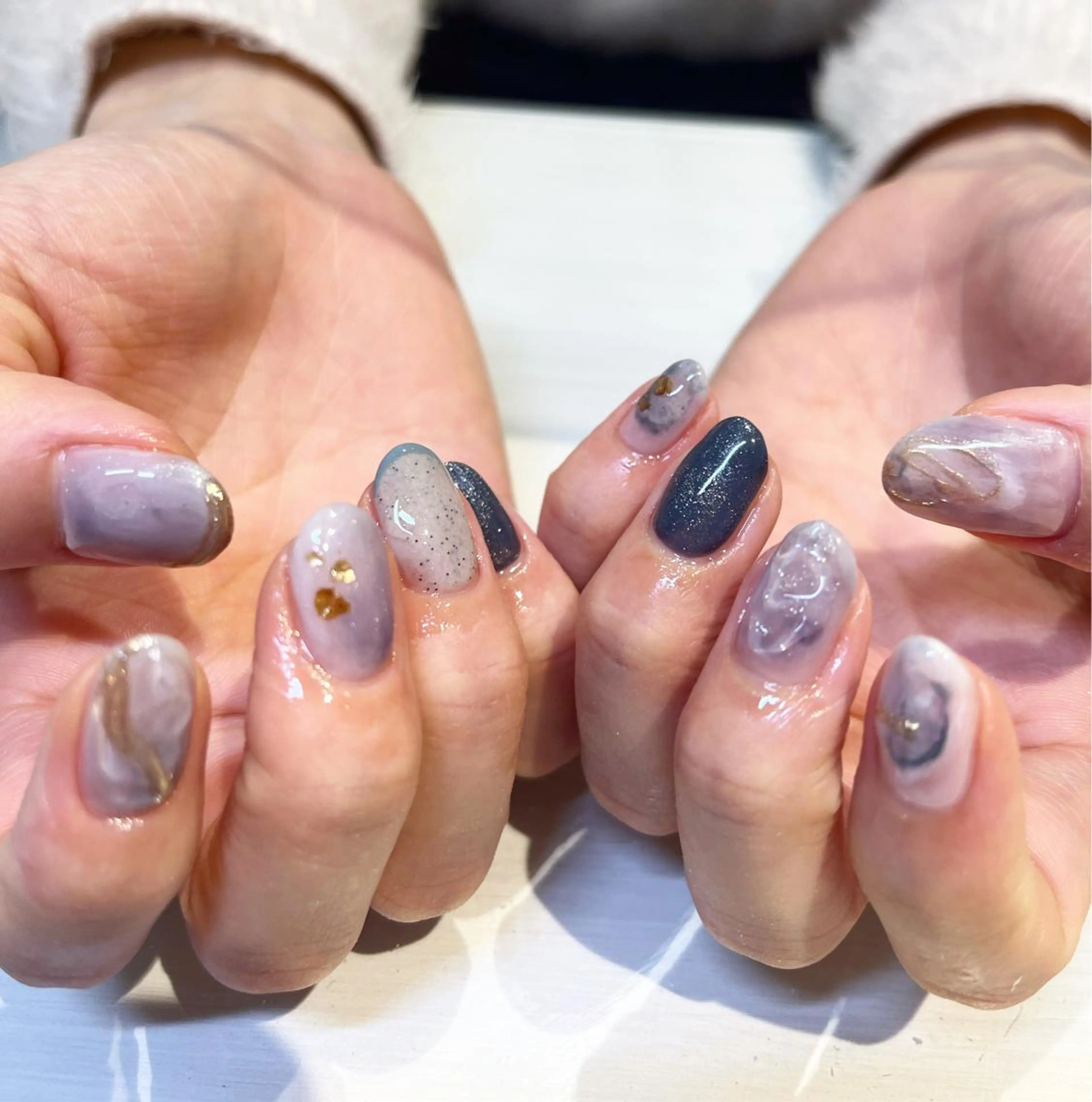 ネイル ブルー nail＊ runa🌻のネイルデザイン