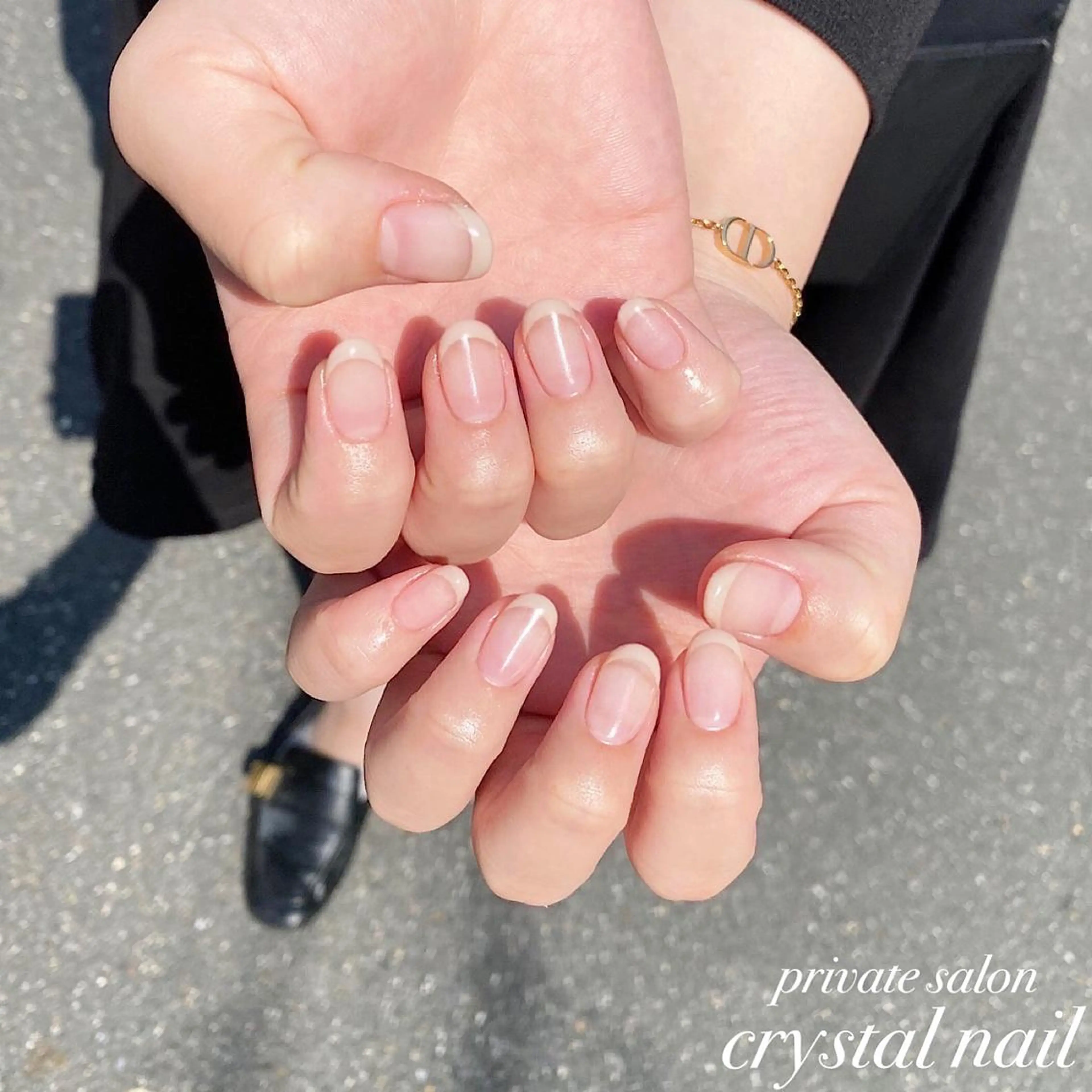 ネイル フレンチネイル Crystal Nailのネイルデザイン
