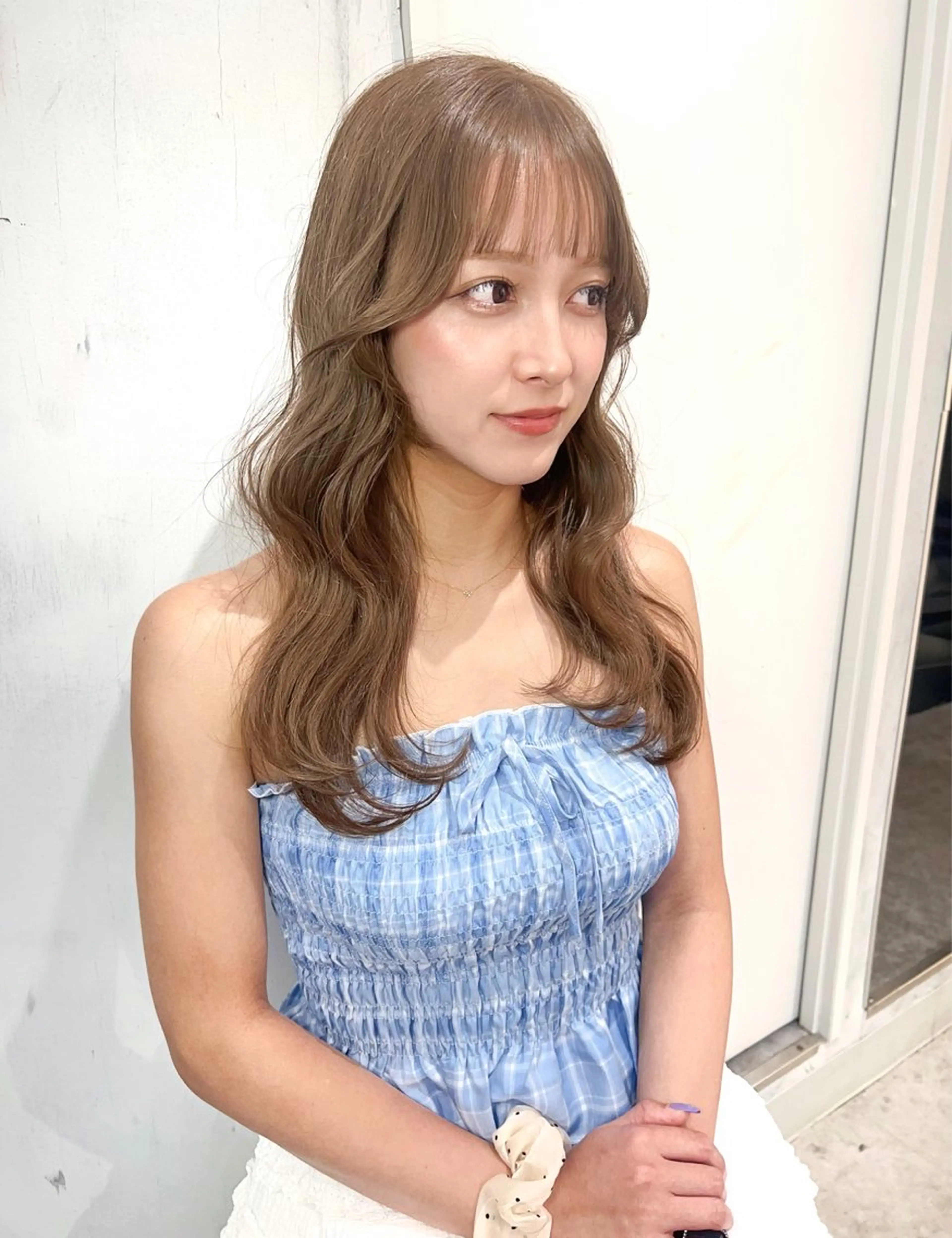 セミロング カット ヘアカラー トリートメント 韓国風🇰🇷顔周り レイヤーカット羽田航のヘアスタイル