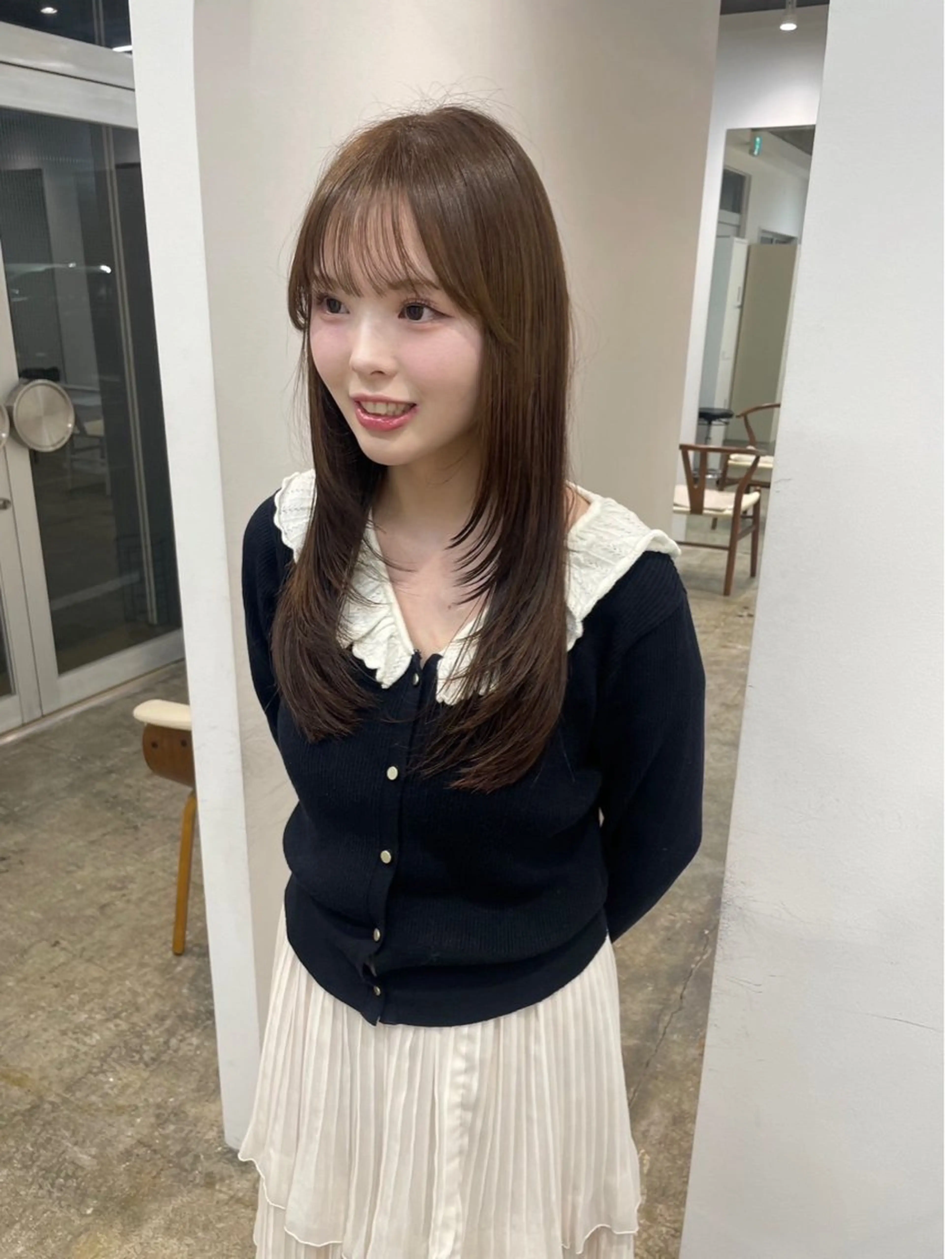ロング カラー カット ヘアカラー 𝘚𝘶𝘻𝘶 𓂃𓈒𓏸のヘアスタイル